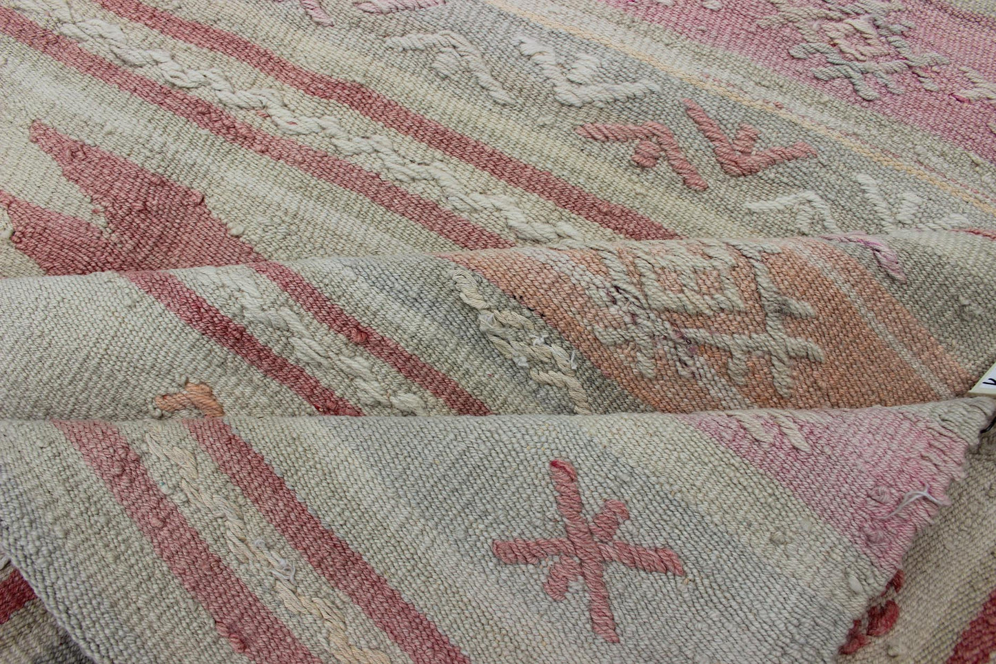 Turkish Vintage Kilim with Assorted Stripe Design in a Variety of Soft Colors Turkish Kilim vintage rug with assorted stripe design in a variety of colors Turkish Kilim vintage rug with assorted stripe design in a variety of colors, rug en - 1... - Keivan Woven ArtsEN - 176251 - 11948Rug