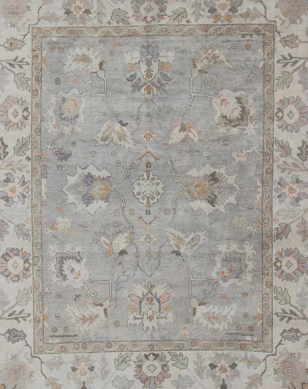 Square Shaped Turkish Oushak Rug with Neutral Color Palette Turkish Oushak rug with neutral color palette and all - over flower design, rug en - 176558, country of origin / type: Turkey / Oushak Keivan Woven Arts This traditional Oushak rug ... - Keivan Woven ArtsEN - 176558 - 11026Rug