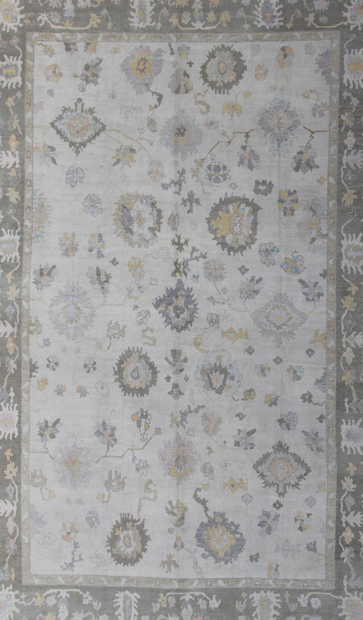 Turkish Oushak Rug with Neutral Color Palette and All - Over Flower Design Turkish Oushak Rug with Neutral Color Palette and All - Over Flower Design, rug en - 176598, country of origin / type: Turkey / Oushak This traditional Oushak rug from ... - Keivan Woven ArtsEN - 176598 - 11209Rug