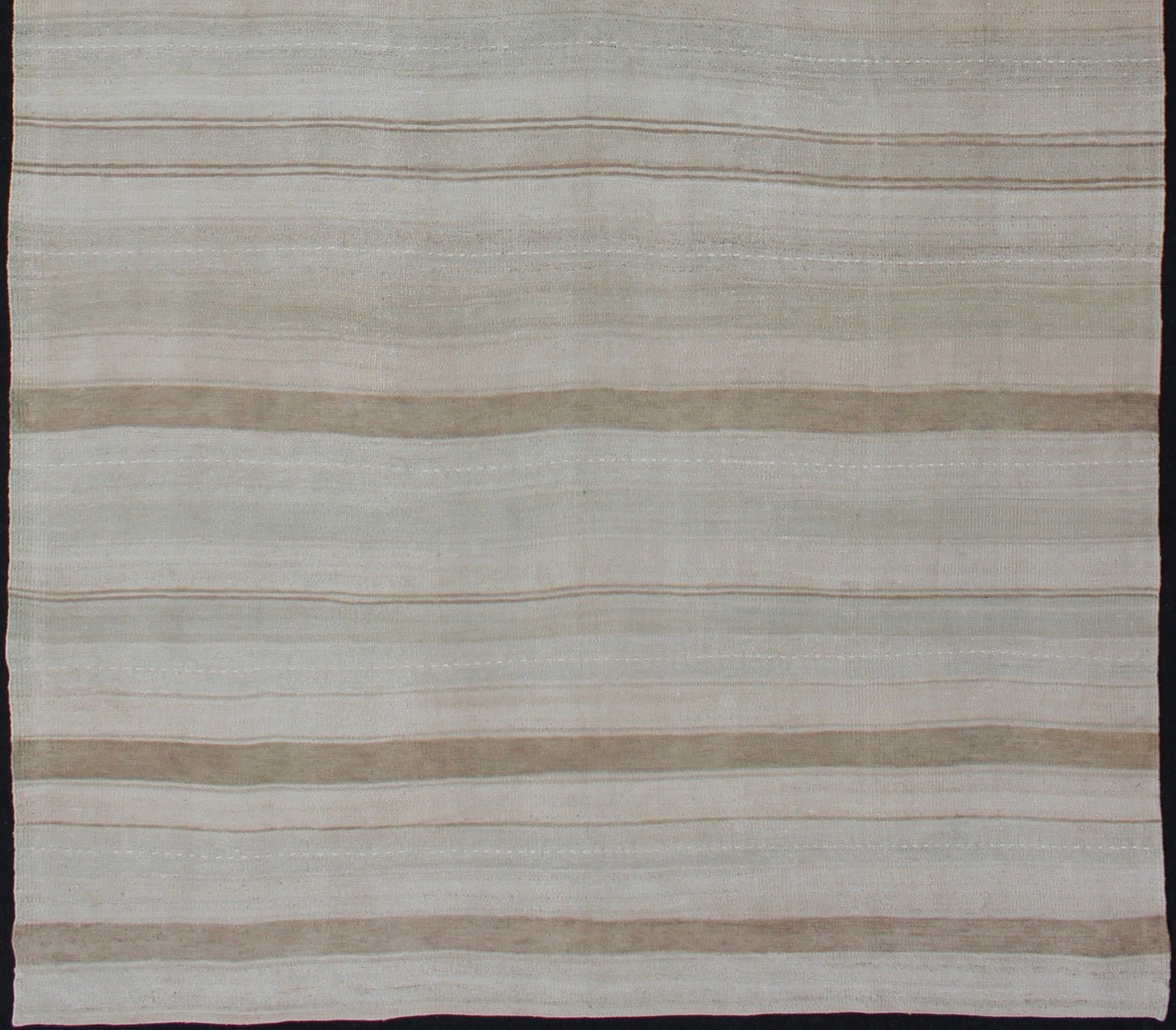 Large Gallery Runner Vintage Turkish Kilim Stripes in Light Camel and Neutral Tone Keivan Woven Arts - Stripe design Kilim Gallery Rug / runner in cream and taupe light camel and neutrals , rug EN - 176882, country of origin / type: Turkey / Kilim, ci... - Keivan Woven ArtsEN - 176882 - 12743Rug
