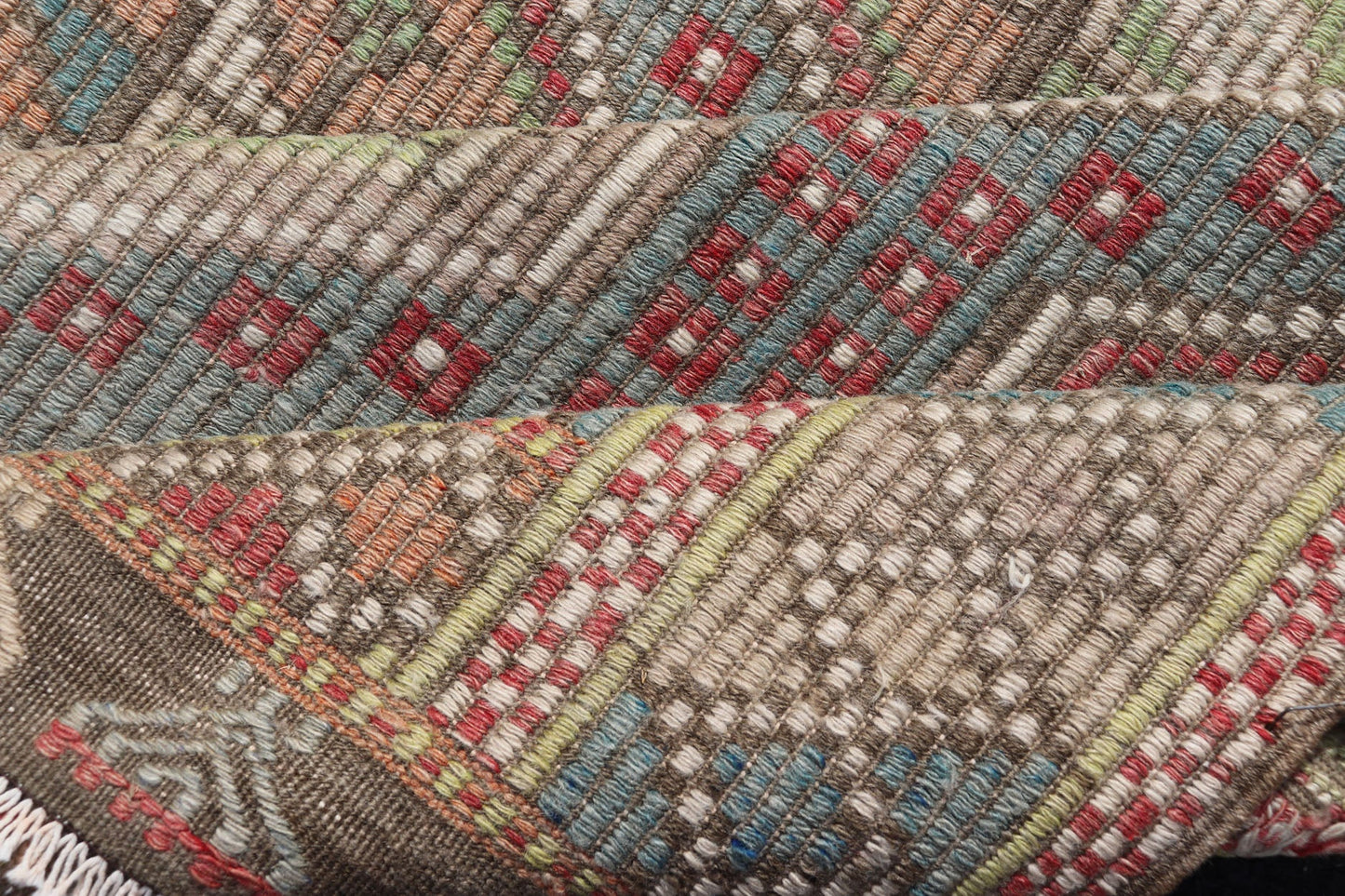 Colorful Vintage Turkish Flat - Weave Tribal Motif Kilim with Embroideries Colorful Vintage Turkish Flat - Weave Tribal Motif Kilim with Embroideries. Keivan Woven Arts / rug /EN - 178922 Mid - 20th Century This Embroidered kilim rug from Turkey... - Keivan Woven ArtsEN - 178922 - 17538Rug