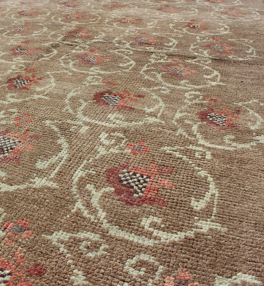 Vintage Turkish Tulu Rug with All - Over Fish Design in Brown, Ivory, Gray and Red. Keivan Woven Arts / rug en - 605, country of origin type: Turkey Tulu, circa mid - 20th century This Tulu carpet (circa mid - 20th century) features an all - over pattern ... - Keivan Woven ArtsEN - 605 - 4434