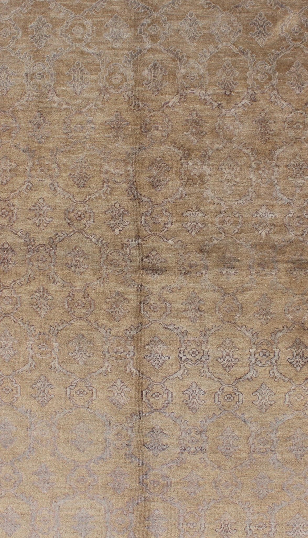Latticework Double Arrow - Head Design Vintage Turkish Tulu Rug in Taupe and Gray kwarugs Cross - latch / latticework Turkish Oushak rug vintage in mocha brown and gray. Keivan Woven Arts / rug en - 987, country of origin / type: Turkey / Tulu, circa ... - Keivan Woven ArtsEN - 987 - 6612Rug