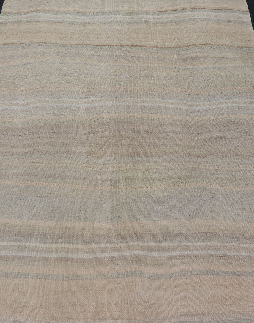 Vintage Turkish Kilim with Stripes in Taupe, Gray, Tan, Cream and Brown Vintage Turkish Kilim with Stripes in Taupe, Gray, Tan, Cream and Brown. Keivan Woven Arts / rug EN - P13422, country of origin / type: Turkey / Kilim, circa Mid - 20th Century.... - Keivan Woven ArtsEN - P13422 - 17814Rug