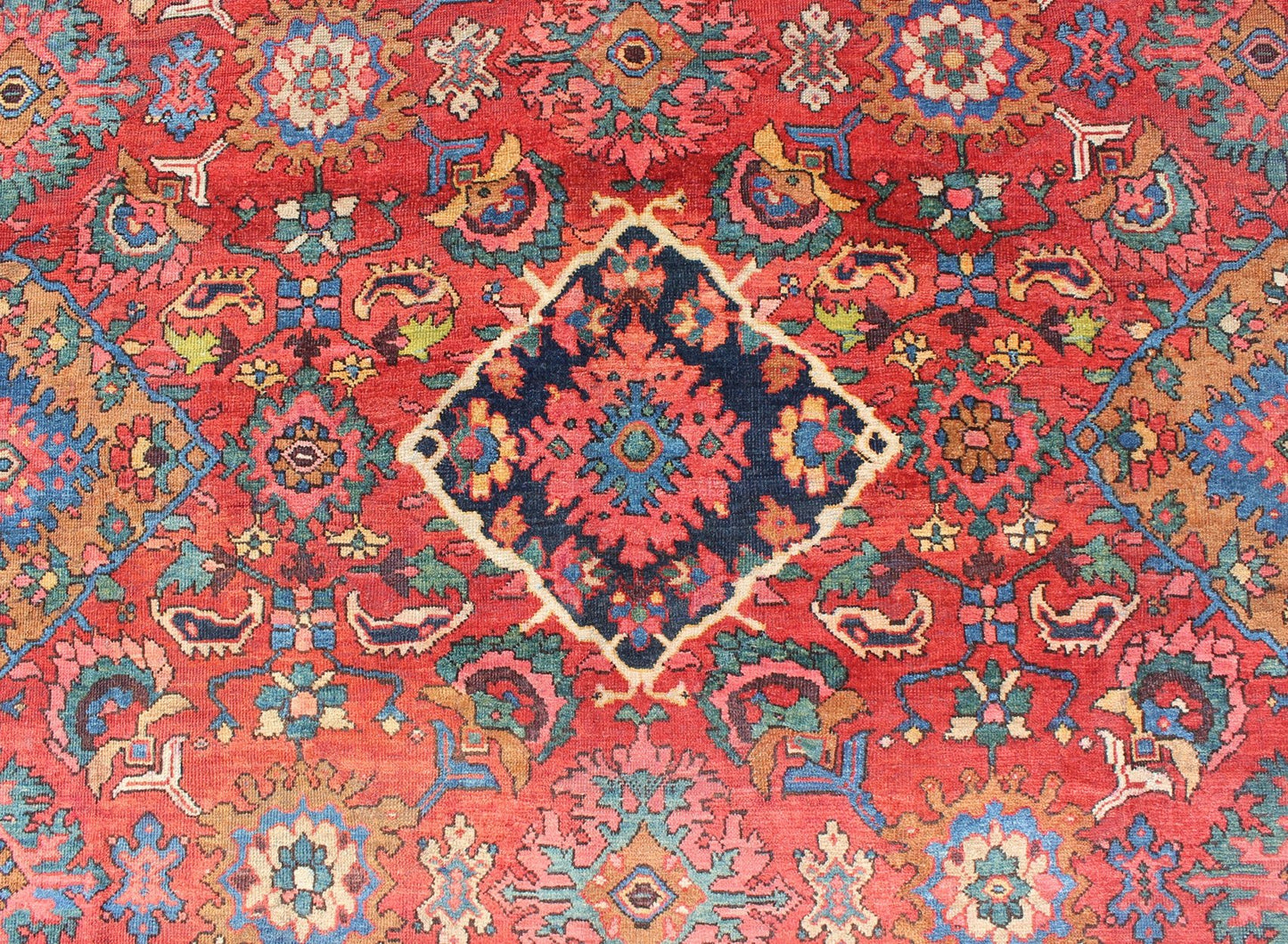 Antique Sultanabad Rug with All Over Diamond Medallions & Floral Motifs, Keivan Woven Arts/ rug/ G - 0207, country of origin / type: Iran / Sultanabad, circa 1910 Measures: 7'9 x 11'4. Sultanabad rugs are renown for their elegance and delic... - Keivan Woven ArtsG - 0207 - 776Rug