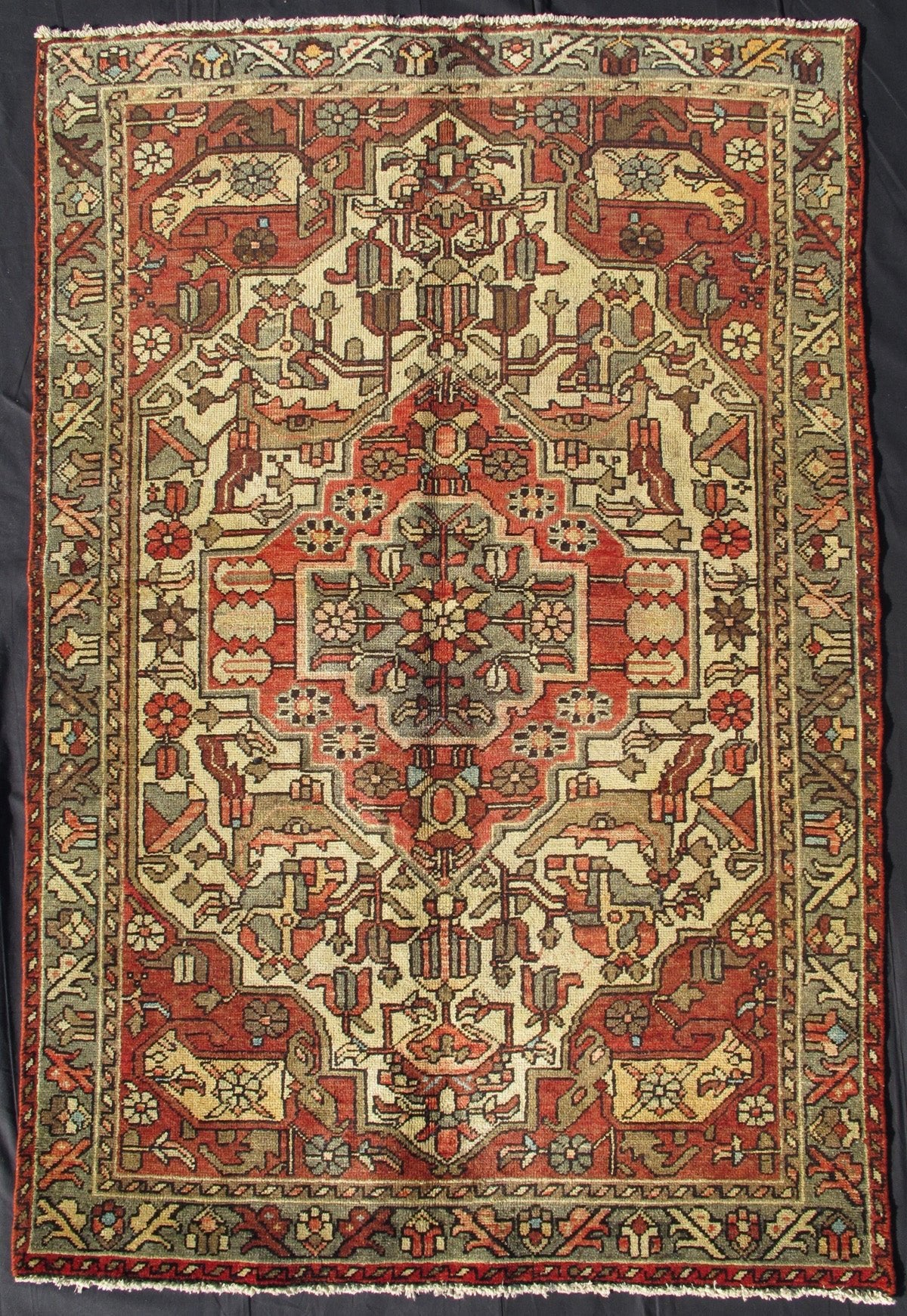 Outstanding Vintage Persian Lilihan Rug with Floral Geometric Medallion Design kwarugs Outstanding vintage Persian Lilihan rug with floral geometric Medallion design, rug h - 102 - 20, country of origin / type: Iran / Lilihan, circa 1940 This... - Keivan Woven ArtsH - 102 - 20 - 1772Rug
