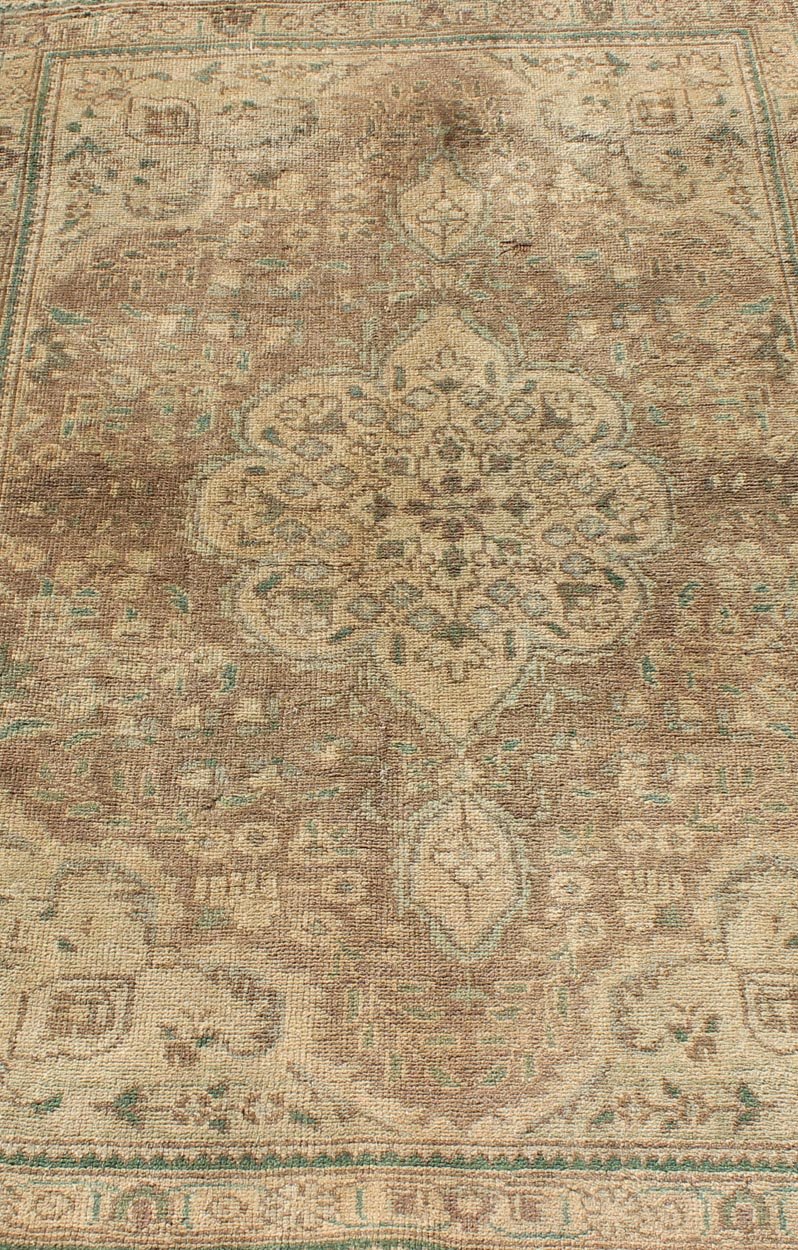 Keivan Woven Arts, H - 102 - 38, 1950s Semi Antique Tabriz Rug. Medallion style Tabriz Persian vintage rug with swirling garden pattern, rug h - 102 - 38, country of origin / type: Iran / Tabriz, circa 1950 This spectacular Persian Tabriz bears a magnif... - Keivan Woven ArtsH - 102 - 38 - 1780Rug