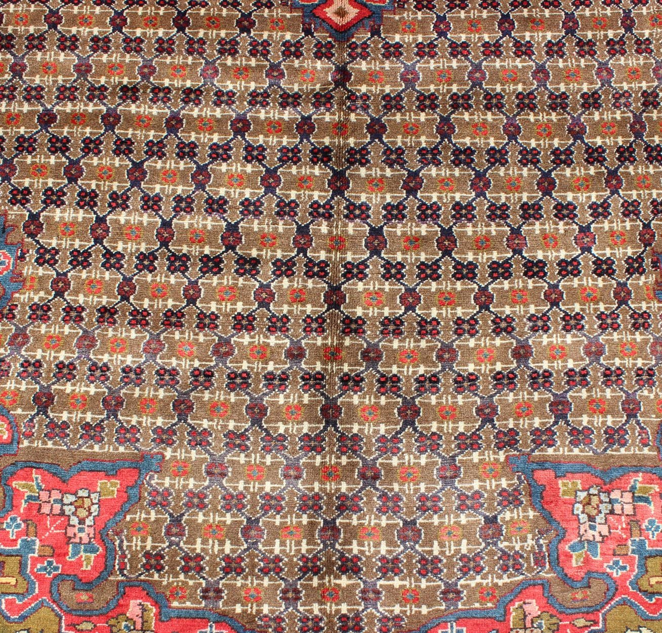 Measures: 4'10" x 9' 6" Country of Origin: Iran Type: Sarab, Hamedan Design: All - Over, Medallion. Classic Keivan Woven Arts rug H - 501 - 49 Persian Rug, Persian Sarab, Hand - Knotted Hamedan Sarab, Herati Rug, Authentic Persian Rug, Authentic S... - Keivan Woven ArtsH - 501 - 49 - 1241Rug