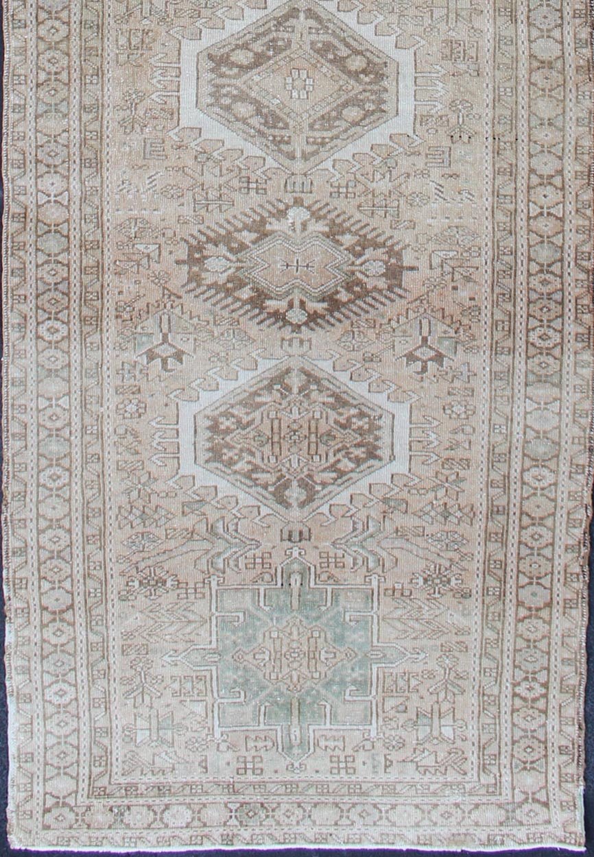 Vintage Persian Karadjeh Runner with Medallions Karadjeh Vintage Runner with Multi - Medallion Design from Persia, rug 510 - 35, country of origin / type: Iran / Karadjeh, circa mid - 20th century This magnificent Persian Karajeh from the mid - 2... - Keivan Woven ArtsH - 510 - 35 - 1330Rug