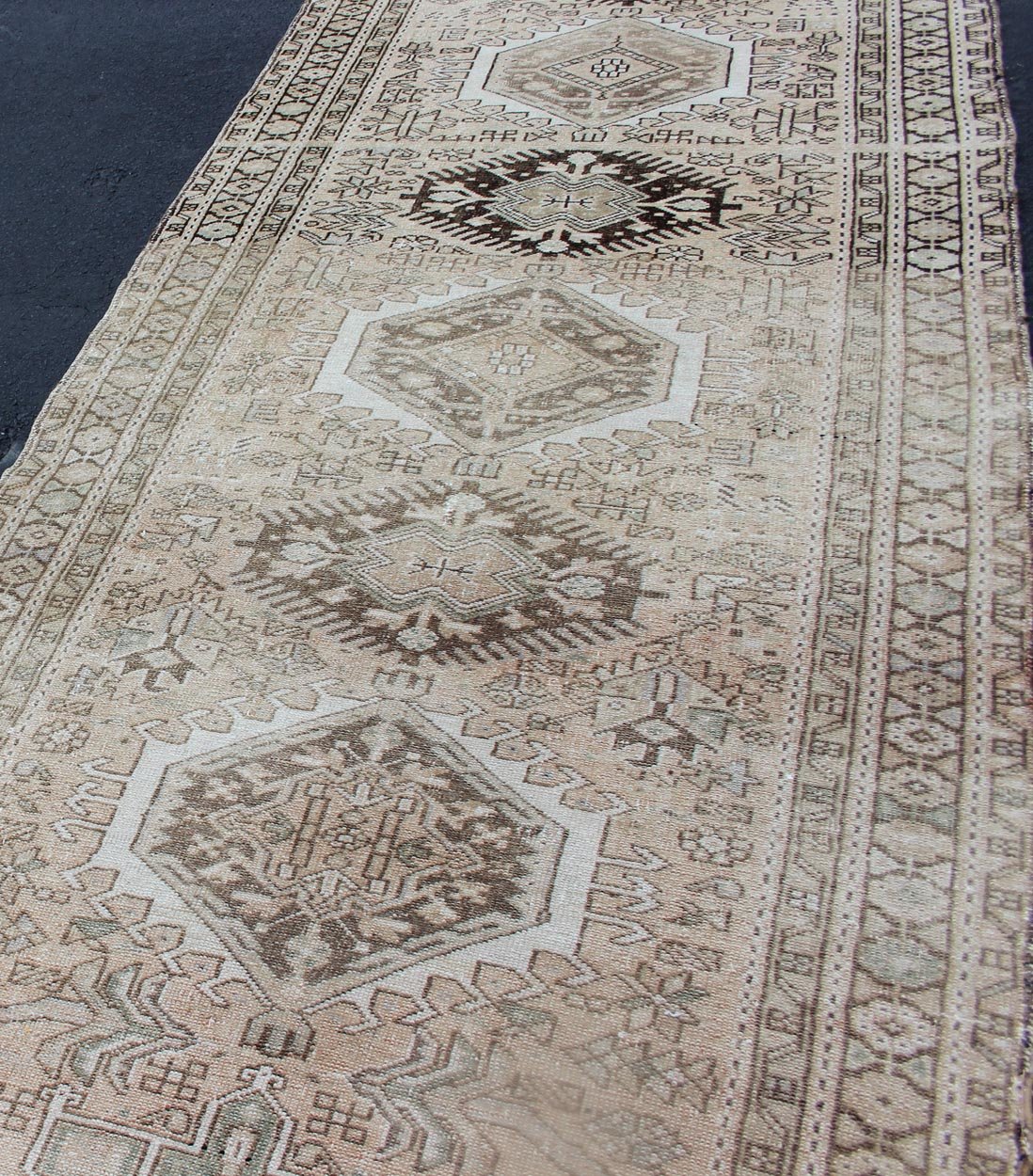 Vintage Persian Karadjeh Runner with Medallions Karadjeh Vintage Runner with Multi - Medallion Design from Persia, rug 510 - 35, country of origin / type: Iran / Karadjeh, circa mid - 20th century This magnificent Persian Karajeh from the mid - 2... - Keivan Woven ArtsH - 510 - 35 - 1330Rug