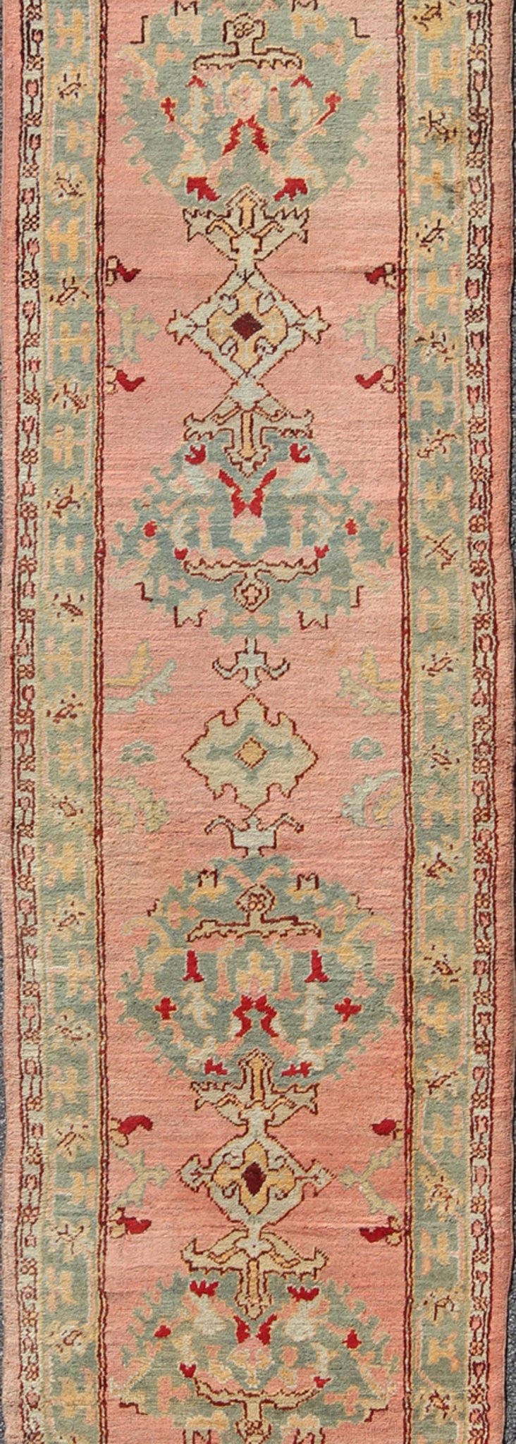 Antique Indian Amritsar rug with empty field and ornate, rich red border, rug g - 0206, country of origin / type: India / Amritsar, circa 1910 This carpet was woven in Agra in the early 20th century and is the proud heir to the great tradition of ... - Keivan Woven ArtsH8 - 0402 - 1416Rug