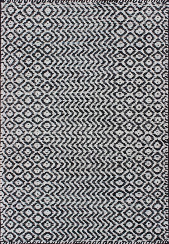 WHITE/BLACK - Keivan Woven ArtsIN - IAG - 110 - 2488 - White - Black - 7671Rug