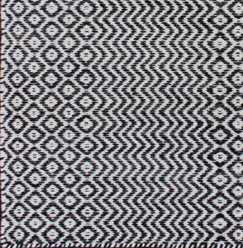 WHITE/BLACK - Keivan Woven ArtsIN - IAG - 110 - 2488 - White - Black - 7671Rug