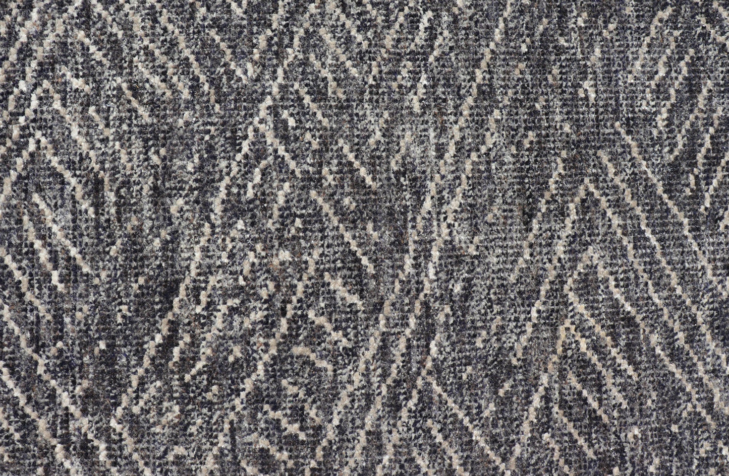 Indian Modern Casual Gray - Blue Area Rug With Minimal Crosshatch Design Measures 6 x 9 This modern Indian area rug features an abstract design loosely resembling a crosshatch design. The entire rug is rendered in a charcoal and light crea... - Keivan Woven ArtsIN - ILM - 168 - VT - 12116 - 20934Rug