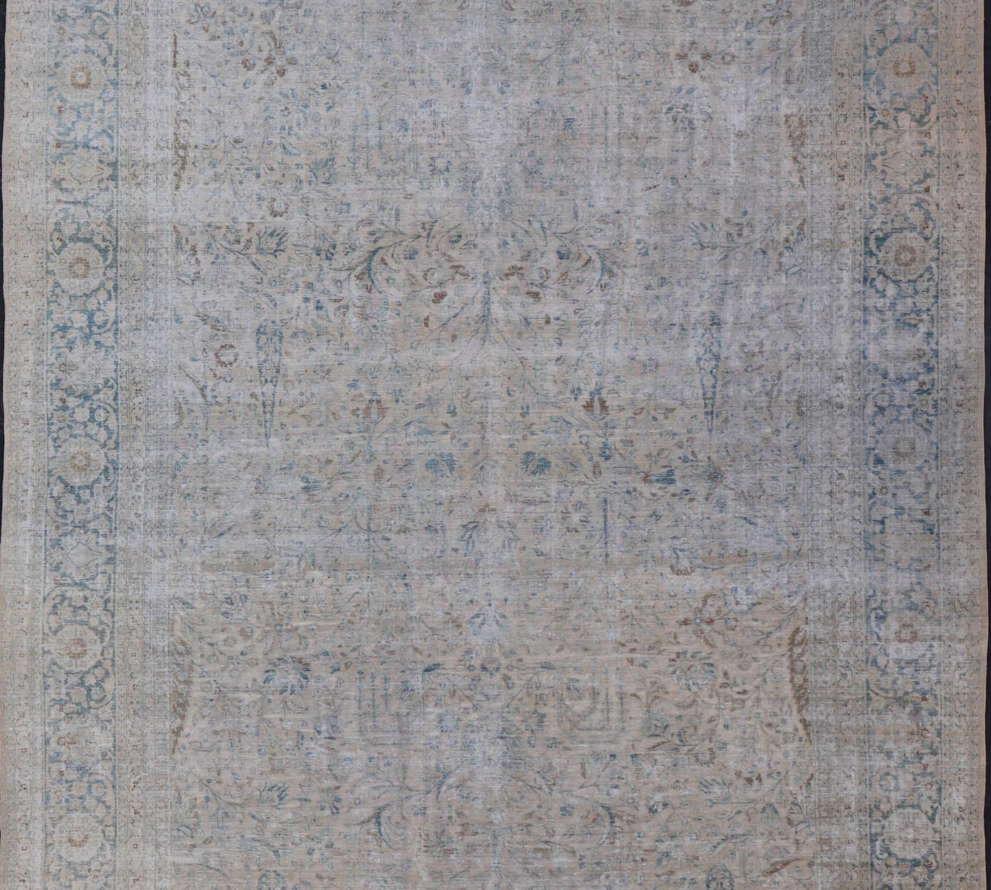 Antique Persian Tabriz Rug in Wool with All - Over Floral Design On Lt Tan Field Keivan Woven Arts. Rug KBE - NA - 190000, country of origin / type: Iran / Tabriz, circa 1910 Measures: 13'0 x 19'0 This antique Persian Tabriz rug features an all - ov... - Keivan Woven ArtsKBE - NA - 220072 - 14426