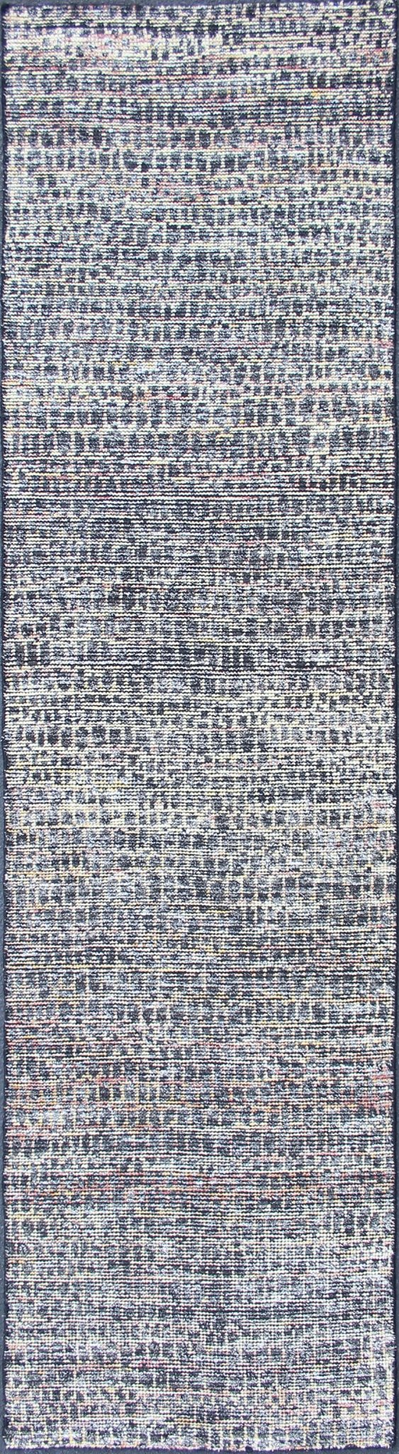 Modern Design Runner with All - over Checkerboard Design. Charcoal, yellow, Blue and white tones rug with modern free flowing design, rug AKHN - 1004 - POLLOC - 02, country of origin / type: India The subdued design of this piled Checkerboard Des... - Keivan Woven ArtsKHN - 1004 - POLLOC - 02 - 13888Rug