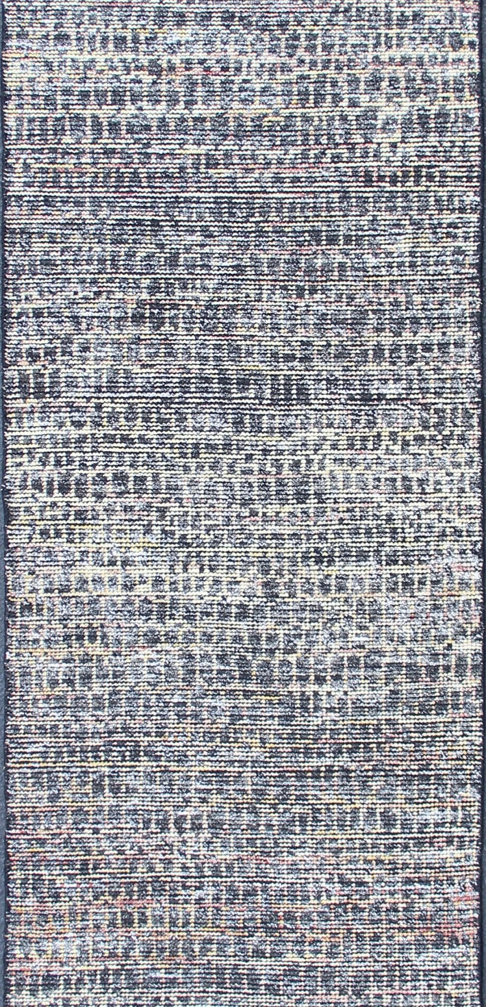 Modern Design Runner with All - over Checkerboard Design. Charcoal, yellow, Blue and white tones rug with modern free flowing design, rug AKHN - 1004 - POLLOC - 02, country of origin / type: India The subdued design of this piled Checkerboard Des... - Keivan Woven ArtsKHN - 1004 - POLLOC - 02 - 13888Rug