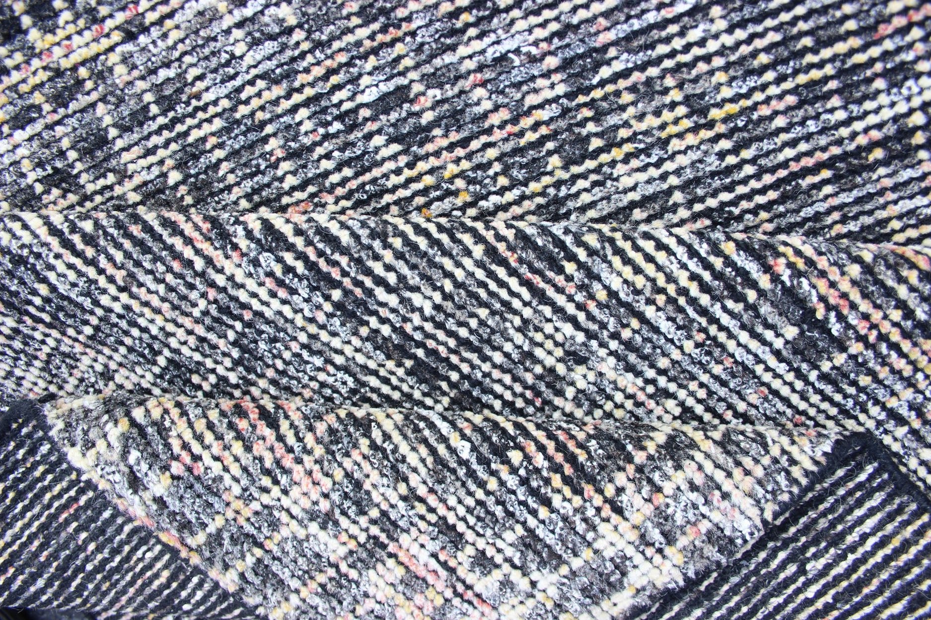 Modern Design Runner with All - over Checkerboard Design. Charcoal, yellow, Blue and white tones rug with modern free flowing design, rug AKHN - 1004 - POLLOC - 02, country of origin / type: India The subdued design of this piled Checkerboard Des... - Keivan Woven ArtsKHN - 1004 - POLLOC - 02 - 13888Rug