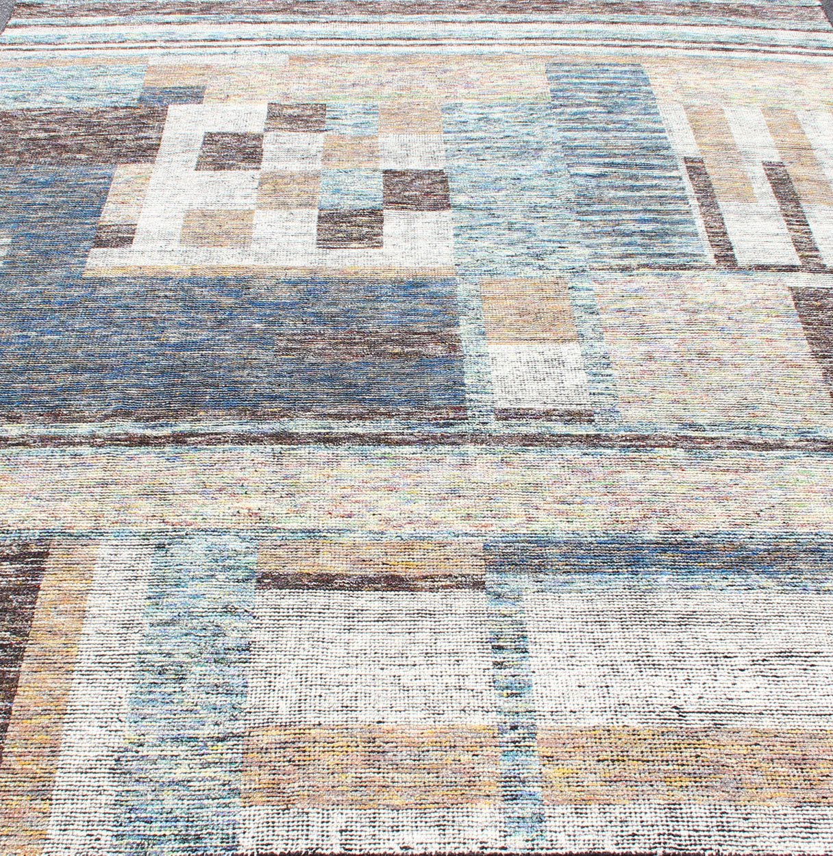 Multi - Colored Modern Design Distressed in Multi Colored & Abstract Modern Design Multi colored modern design distressed piled rug, rug KHN - 1014 - TR - 695, country of origin / type: India / modern piled distressed rug. A unique blend of historic... - Keivan Woven ArtsKHN - 1014 - TR - 695 - 13490Rug
