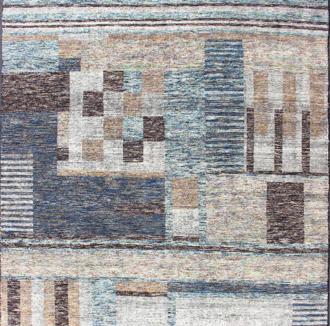 Multi - Colored Modern Design Distressed in Multi Colored & Abstract Modern Design Multi colored modern design distressed piled rug, rug KHN - 1014 - TR - 695, country of origin / type: India / modern piled distressed rug. A unique blend of historic... - Keivan Woven ArtsKHN - 1014 - TR - 695 - 13490Rug