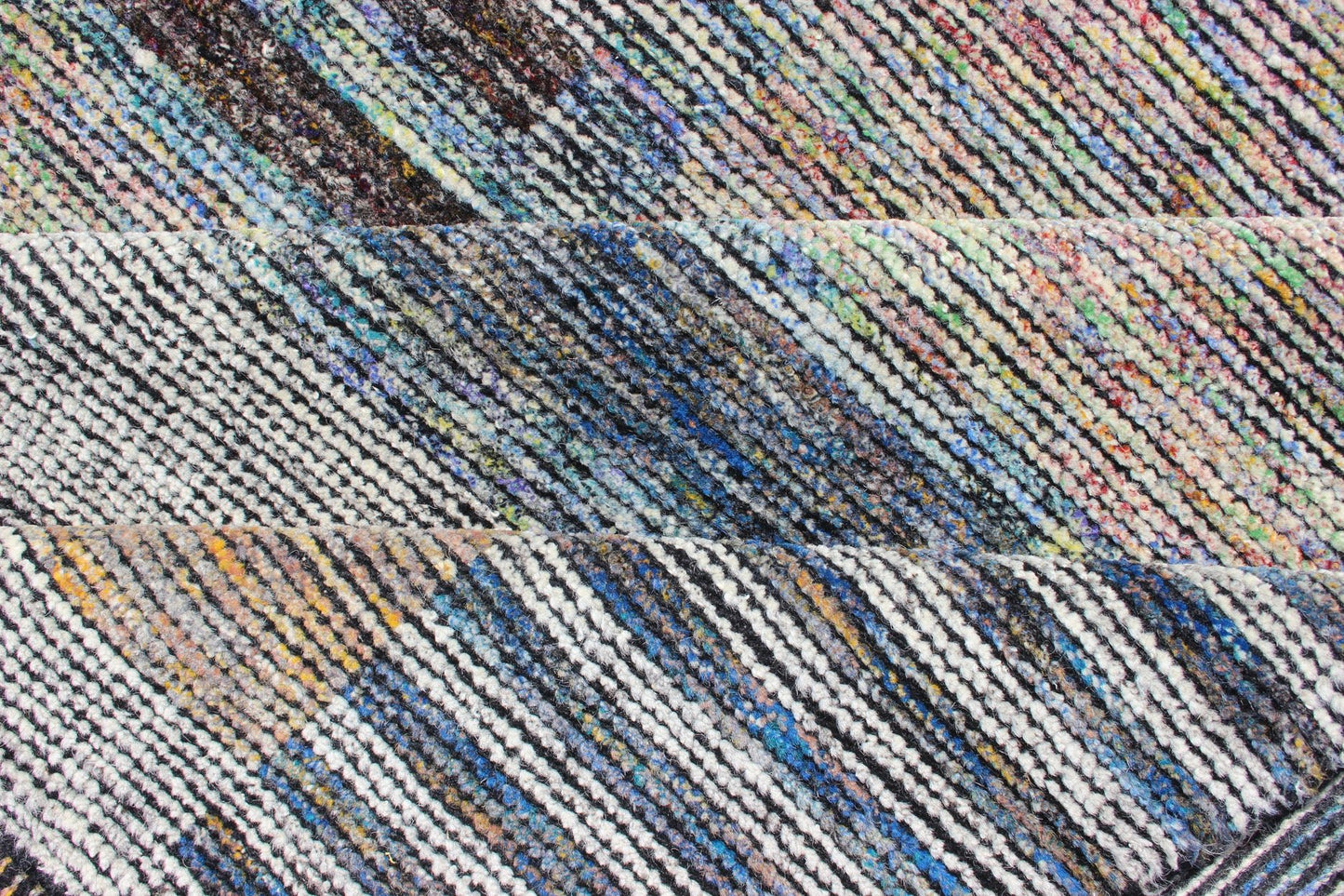 Multi - Colored Modern Design Distressed in Multi Colored & Abstract Modern Design Multi colored modern design distressed piled rug, rug KHN - 1014 - TR - 695, country of origin / type: India / modern piled distressed rug. A unique blend of historic... - Keivan Woven ArtsKHN - 1014 - TR - 695 - 13490Rug