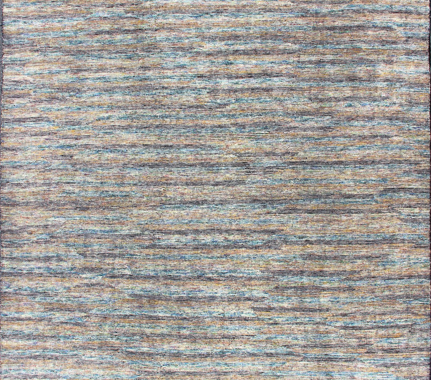 Beautiful Modern Distressed Rug in Multi Shades of Gray, Purple, Blue and Yellow. multi colored modern distressed piled rug in an abstract design, rug KHN - 1016 - TR - 976, country of origin / type: India / Modern Piled Rug. A unique blend of mod... - Keivan Woven ArtsKHN - 1016 - TR - 976 - 13494Rug