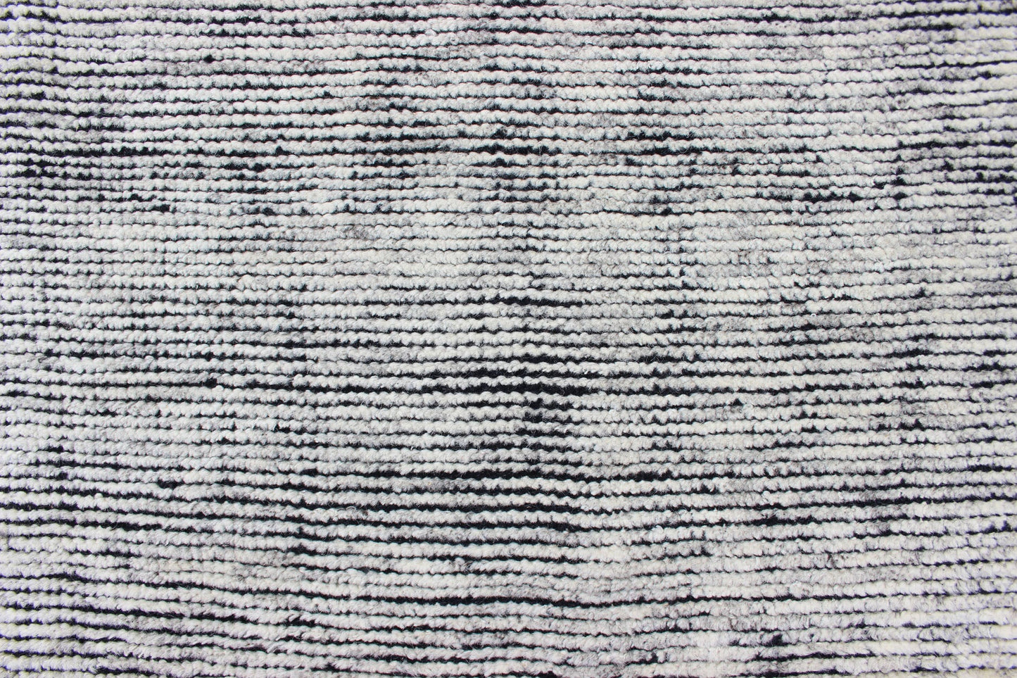 Indian Hand - Knotted Distressed Modern Abstract Black and White Area Rug Measures 9'2 x 11'10 Country of Origin: India; Type: Modern, Distressed Modern; Design: Minimal, Abstract, Modern; Keivan Woven Arts: rug KHN - 1018 - J1 - BLACK; ... - Keivan Woven ArtsKHN - 1018 - J1 - BLACK - 13498
