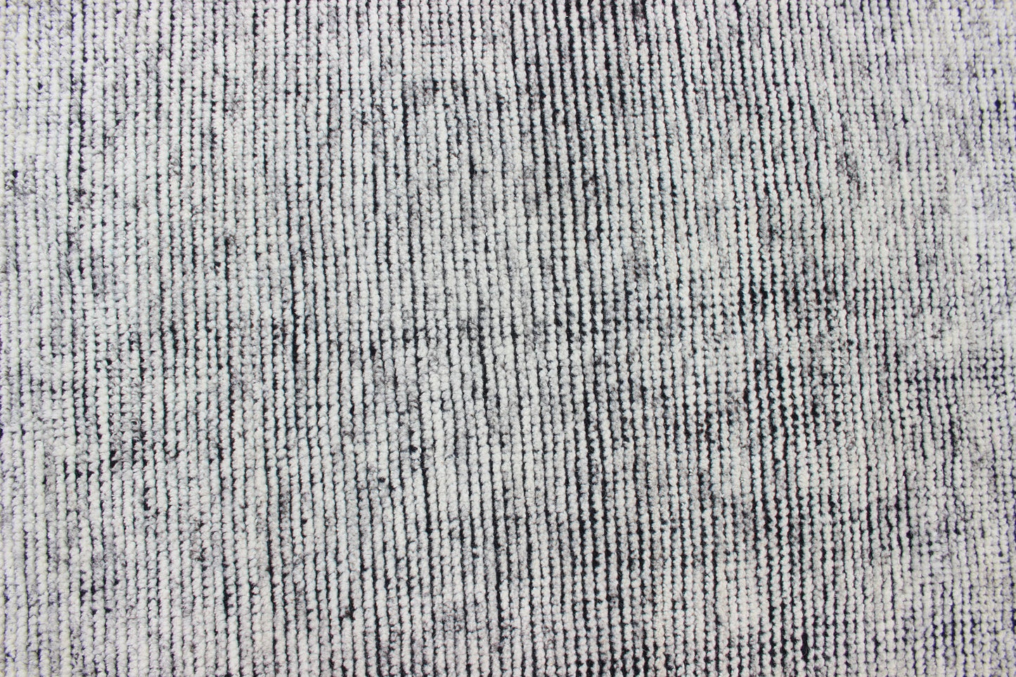 Indian Hand - Knotted Distressed Modern Abstract Black and White Area Rug Measures 9'2 x 11'10 Country of Origin: India; Type: Modern, Distressed Modern; Design: Minimal, Abstract, Modern; Keivan Woven Arts: rug KHN - 1018 - J1 - BLACK; ... - Keivan Woven ArtsKHN - 1018 - J1 - BLACK - 13498