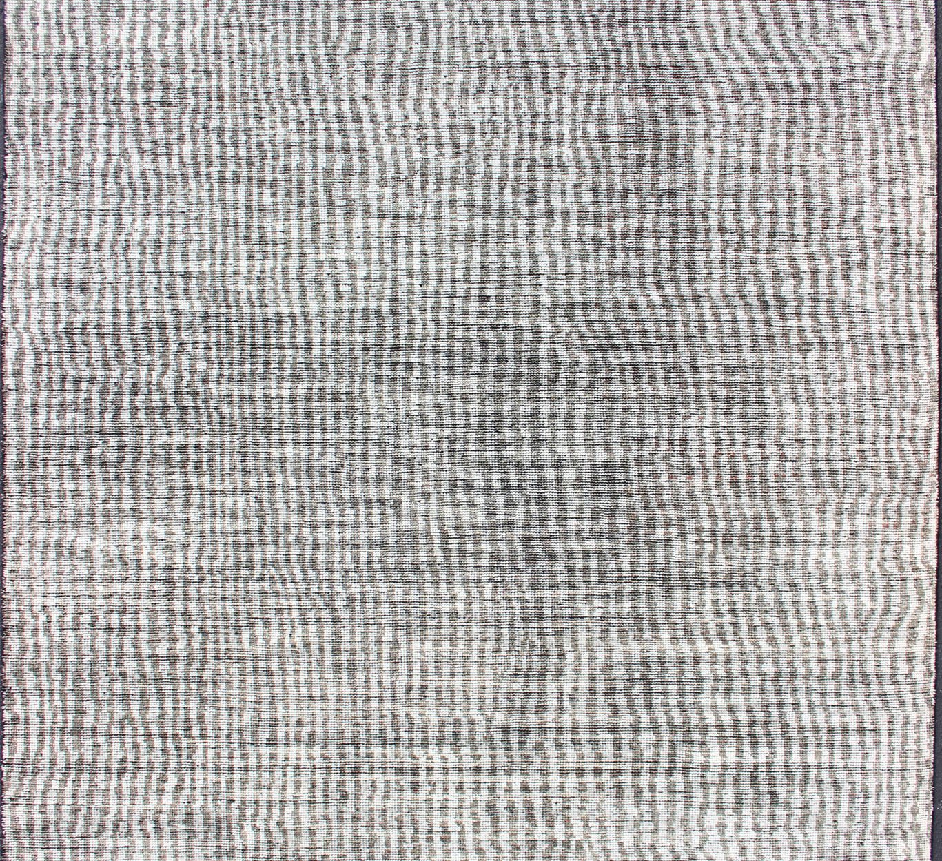 Minimalist Modern Design Distressed Rug in Shades of White and Taupe. Shades of White and Taupe/green modern distressed piled rug, rug KHN - 1030 - TR - 578, country of origin / type: India / Distressed Modern Piled Rug. This distressed modern des... - Keivan Woven ArtsKHN - 1030 - TR - 578 - 13568Rug