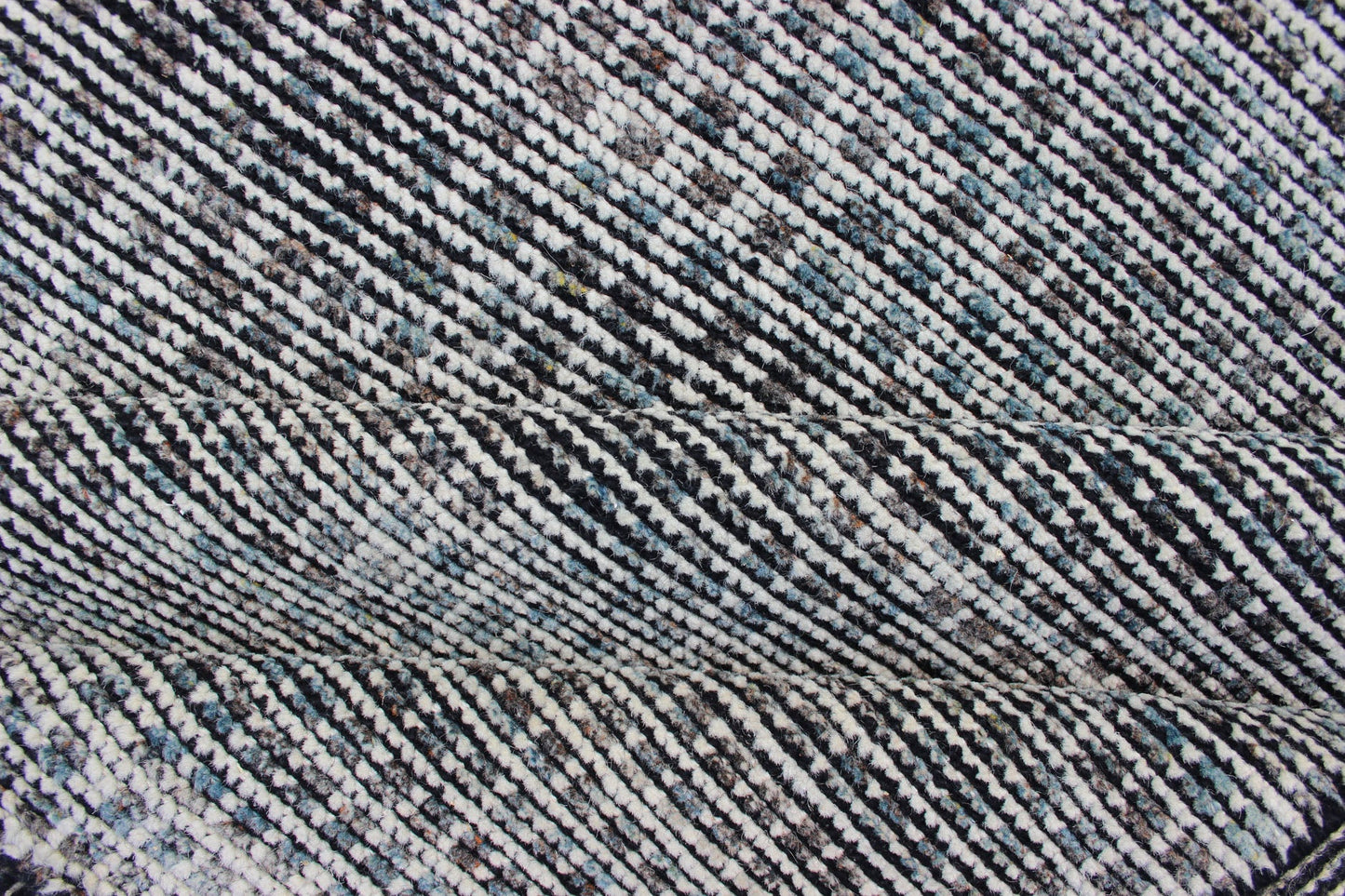 Checkered Modern Distressed Rug in Shades of Green, Charcoal and White . Shades of cream, light green, and charcoal modern distressed checkered designed piled rug, rug KHN - 1031 - TR - 577, country of origin / type: India / Indian Modern Piled Rug. ... - Keivan Woven ArtsKHN - 1031 - TR - 577 - 13544