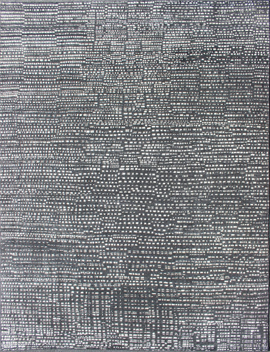 Distressed Modern Indian Wool Area Rug in Charcoal And White Measures 9'0 x 11'11 Country of Origin: Indian; Type: Modern; Design: Modern, Casual, Abstract, Speckled; Distressed Modern Indian Wool Area Rug in Charcoal With White Specks... - Keivan Woven ArtsKHN - 1033 - TR - 573 - 13552Rug