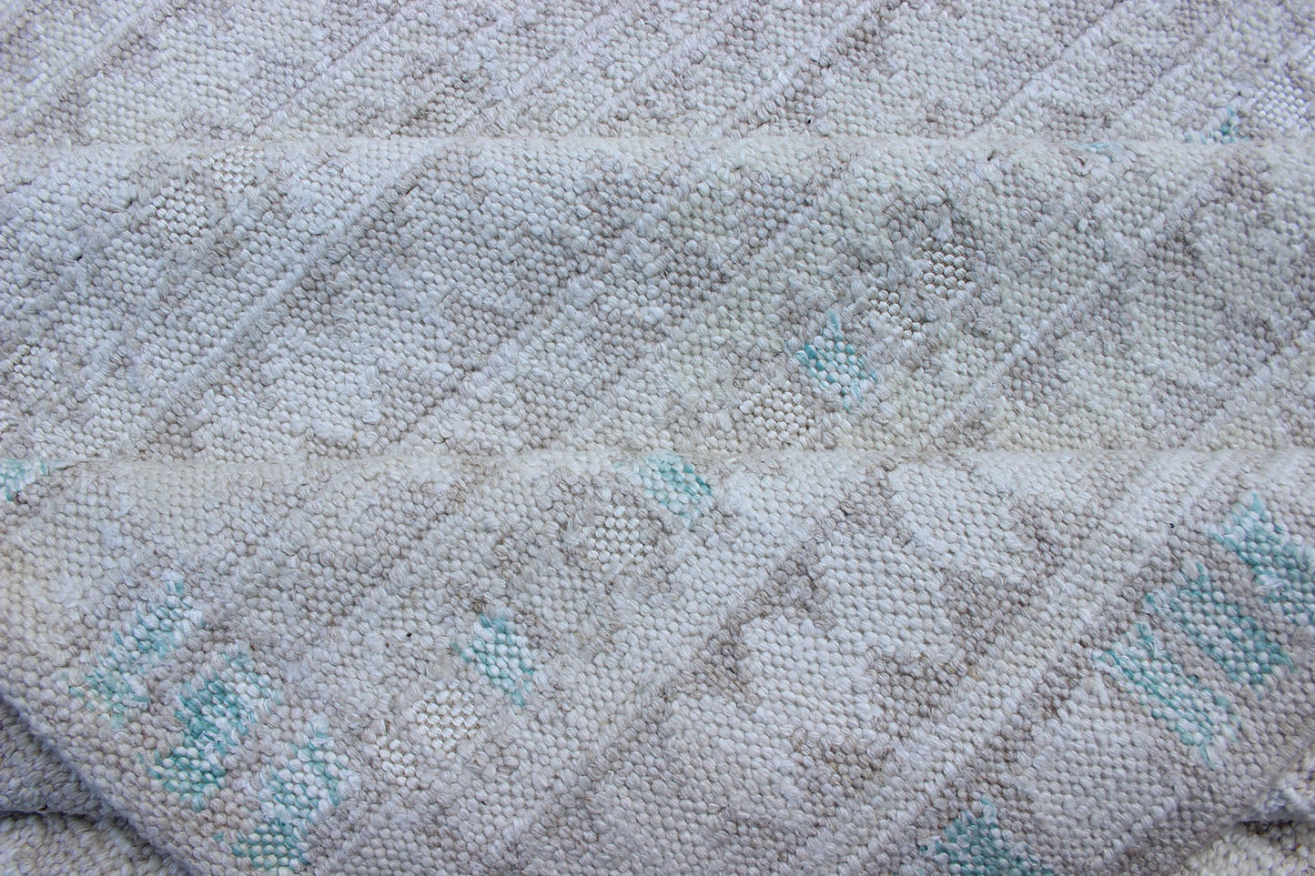 Modern Swedish Design Rug with All - Over Design in White, Taupe & Light Blue. Modern Scandinavian/Swedish Rug with minimalist geometric design in Pastel and neutral Colors. rug KHN - 1038, Modern Rug, Modern Scandinavian Rug This Scandinavian F... - Keivan Woven ArtsKHN - 1038 - SW - 11 - 13564