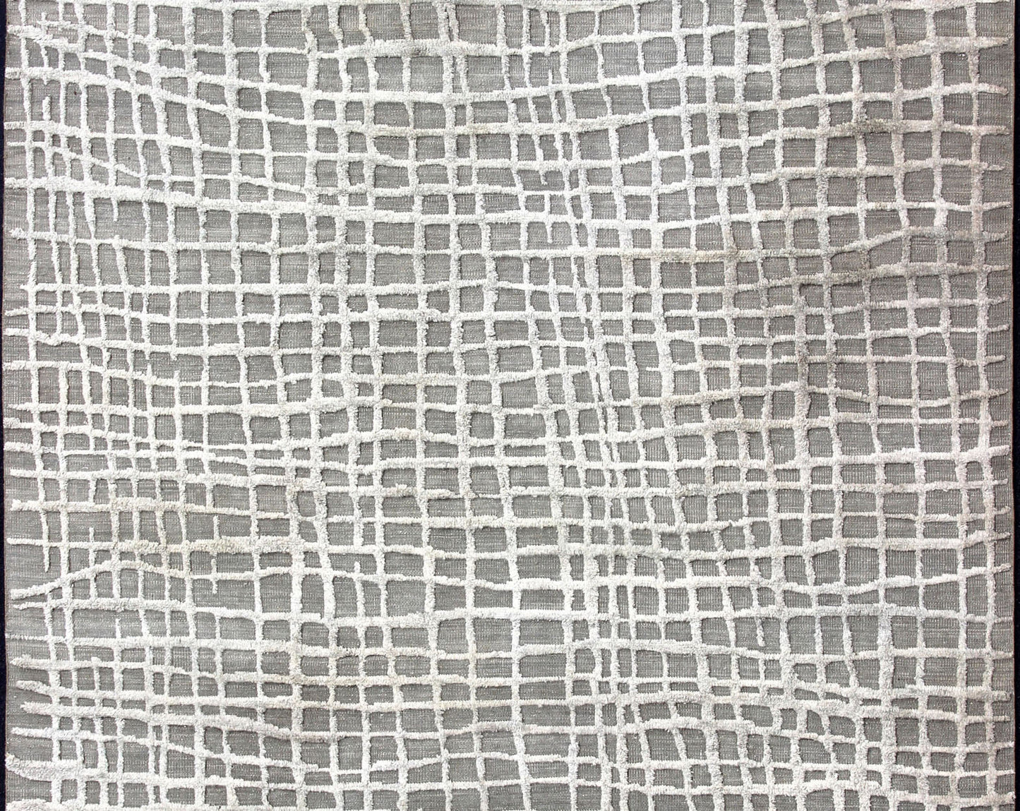 Modern High - Low Texture Large Rug in Minimalist Design With Taupe and White Keivan Woven Arts - Modern piled rug in shades of taupe and white pile and high - low texture, rug KHN - 1040, country of origin / type: India / Modern Piled Rug. Wit... - Keivan Woven ArtsKHN - 1040 - 13486Rug