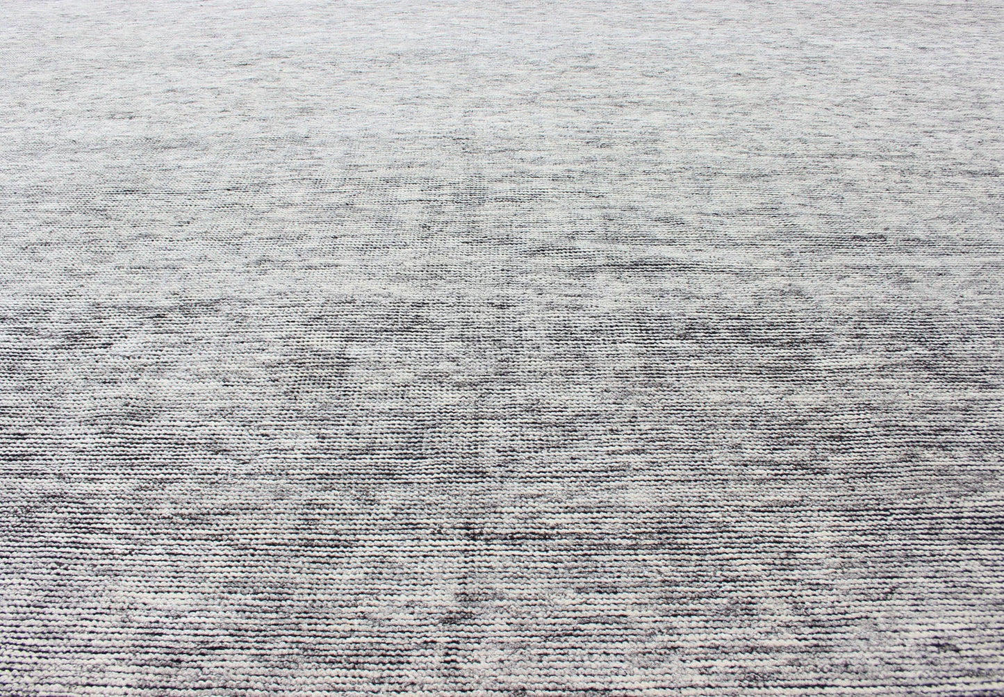 Square Modern Rug in Solid white color with distressed pile and Charcoal Weft. A perfect Square Modern Rug in minimalist Solid white color and distressed pile. rug /HN - 1043 - J2 - , country of origin / type: India / Modern Piled Rug. With a uni... - Keivan Woven ArtsKHN - 1043 - J2 - BLACK - 13396Rug