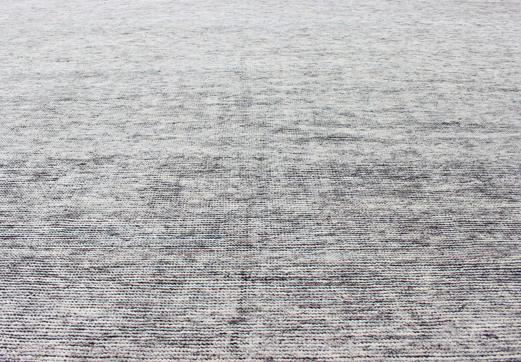 Square Modern Rug in Solid white color with distressed pile and Charcoal Weft. A perfect Square Modern Rug in minimalist Solid white color and distressed pile. rug /HN - 1043 - J2 - , country of origin / type: India / Modern Piled Rug. With a uni... - Keivan Woven ArtsKHN - 1043 - J2 - BLACK - 13396Rug