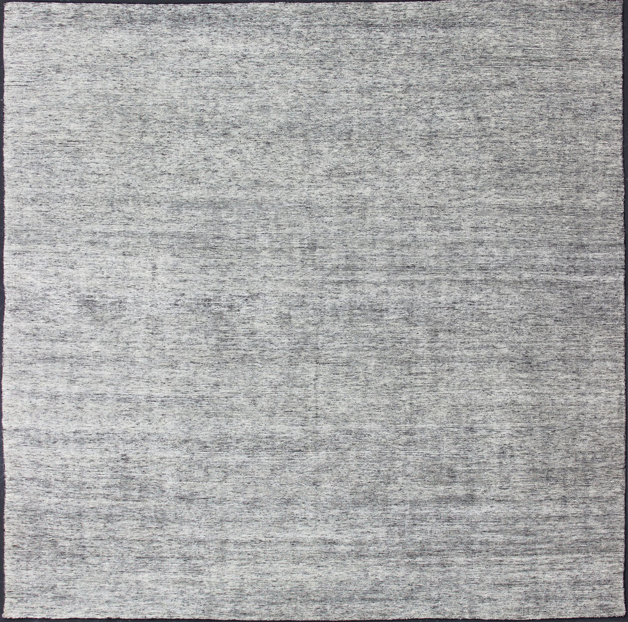 Square Modern Rug in Solid white color with distressed pile and Charcoal Weft. A perfect Square Modern Rug in minimalist Solid white color and distressed pile. rug /HN - 1043 - J2 - , country of origin / type: India / Modern Piled Rug. With a uni... - Keivan Woven ArtsKHN - 1043 - J2 - BLACK - 13396Rug