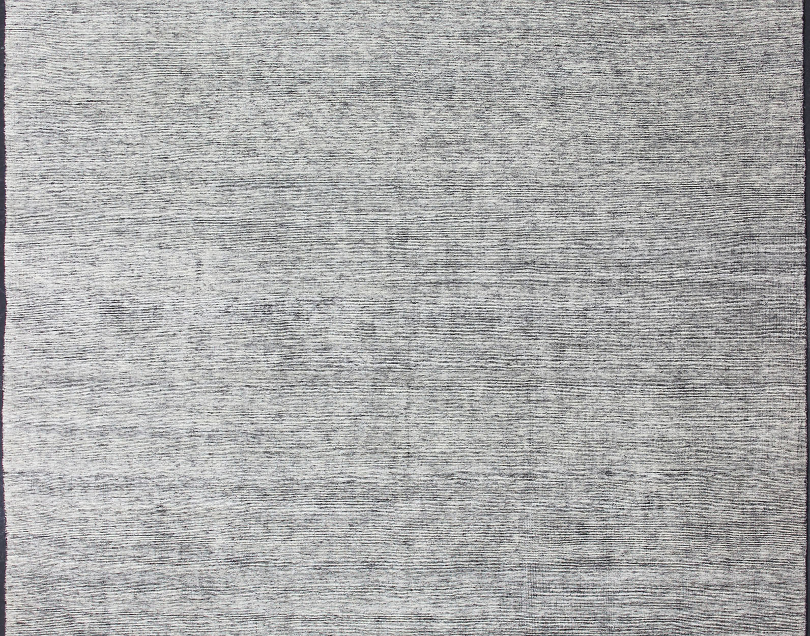 Square Modern Rug in Solid white color with distressed pile and Charcoal Weft. A perfect Square Modern Rug in minimalist Solid white color and distressed pile. rug /HN - 1043 - J2 - , country of origin / type: India / Modern Piled Rug. With a uni... - Keivan Woven ArtsKHN - 1043 - J2 - BLACK - 13396Rug