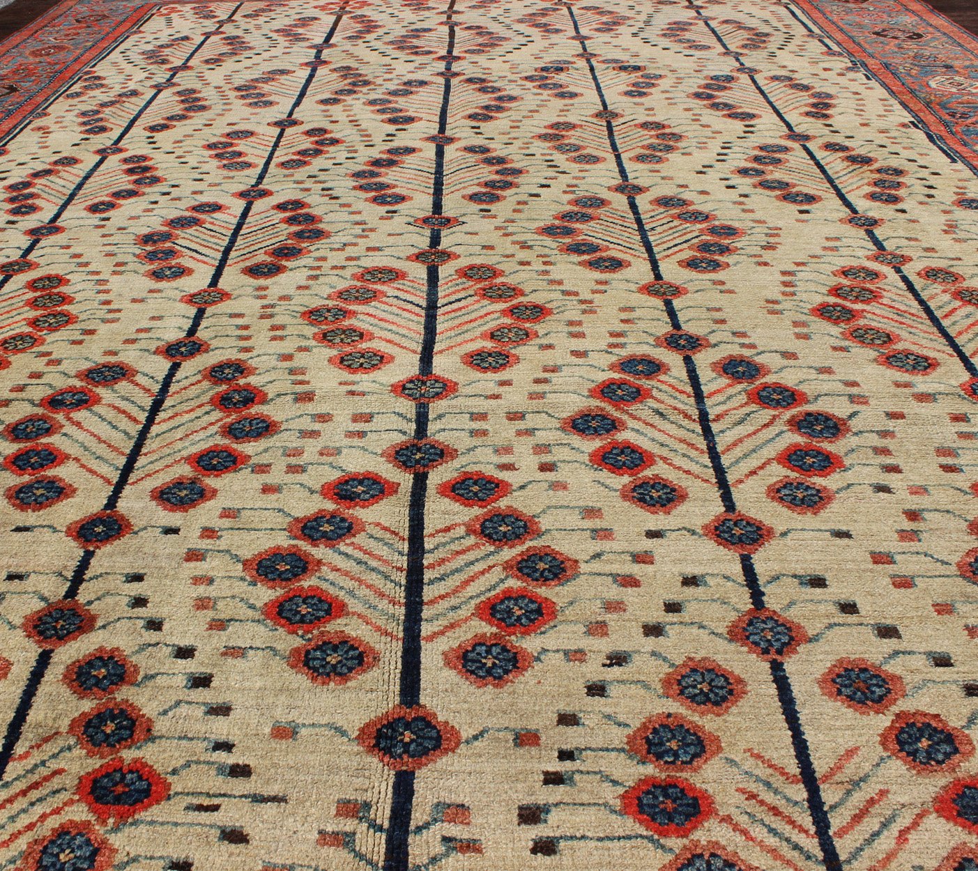 Antique Persian Serab Rug This amazing antique Persian Serab/Bakhshaish rug is a masterful example of the Serab rugs of the late 19th Century. Early Serab rugs are prized for their tribal designs, which often juxtapose large areas of negative sp... - Keivan Woven ArtsL11 - 1209 - 2985Rug
