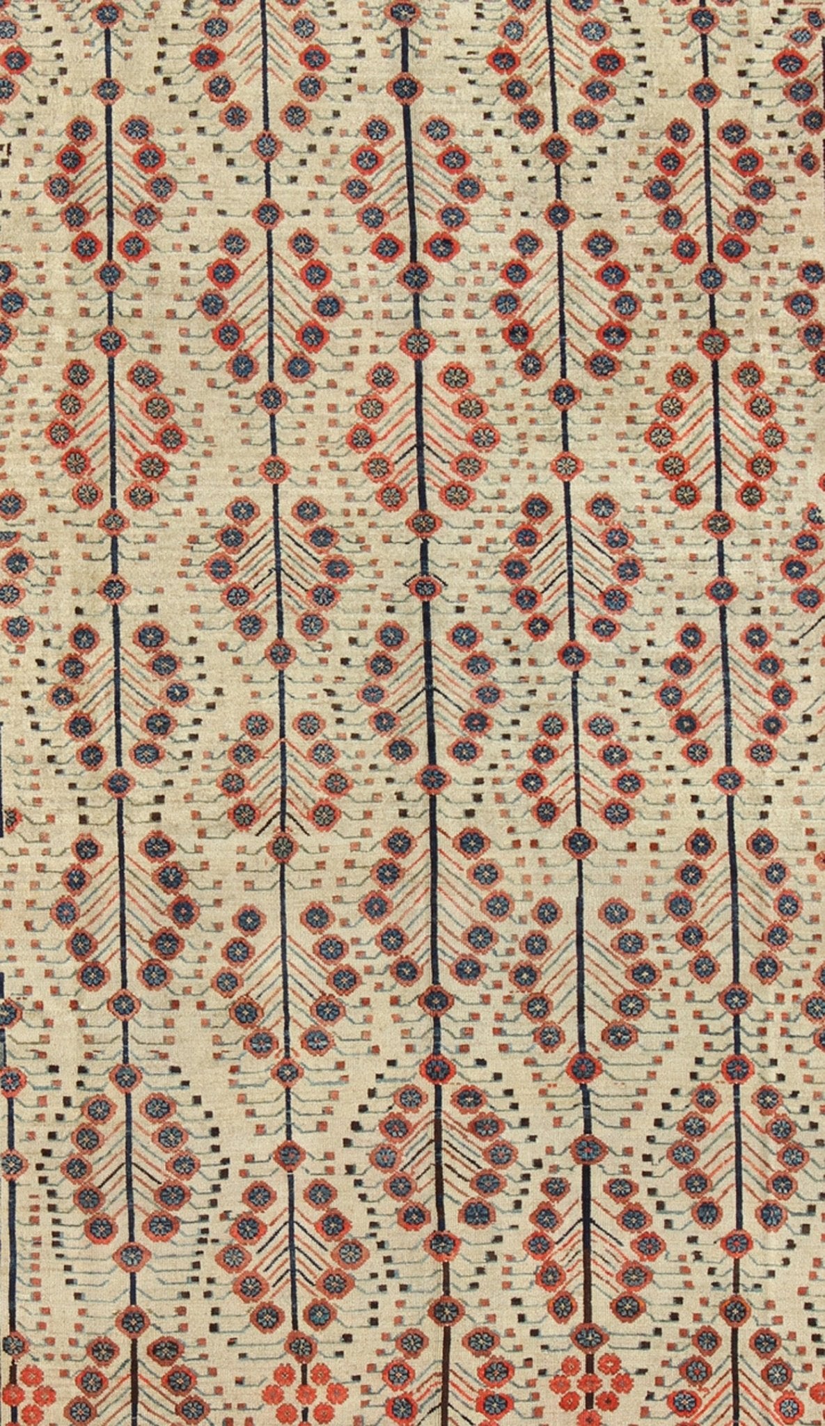 Antique Persian Serab Rug This amazing antique Persian Serab/Bakhshaish rug is a masterful example of the Serab rugs of the late 19th Century. Early Serab rugs are prized for their tribal designs, which often juxtapose large areas of negative sp... - Keivan Woven ArtsL11 - 1209 - 2985Rug