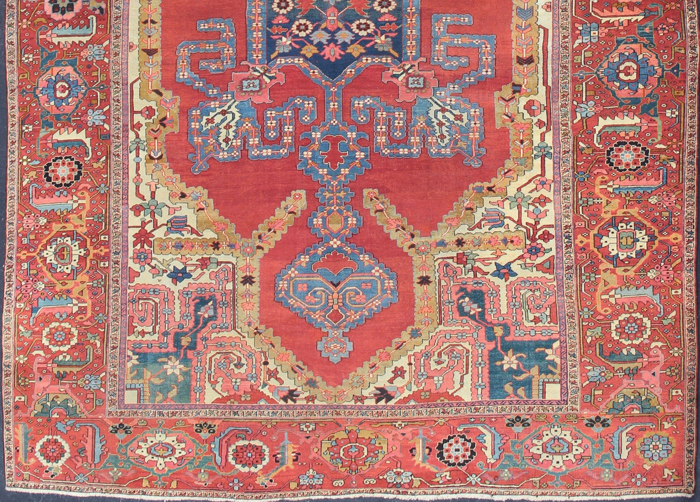 spectacular Large Antique Persian Bakshaish Serapi Rug. kwarugs / M14 - 0201. Large Serapi, Large Bakshaish. Antique large Persian. Among the carpets produced in north eastern Persia of Azerbaijan district, Serapi and Bakhshaish rugs are well know... - Keivan Woven ArtsM14 - 0201 - 6326Rug