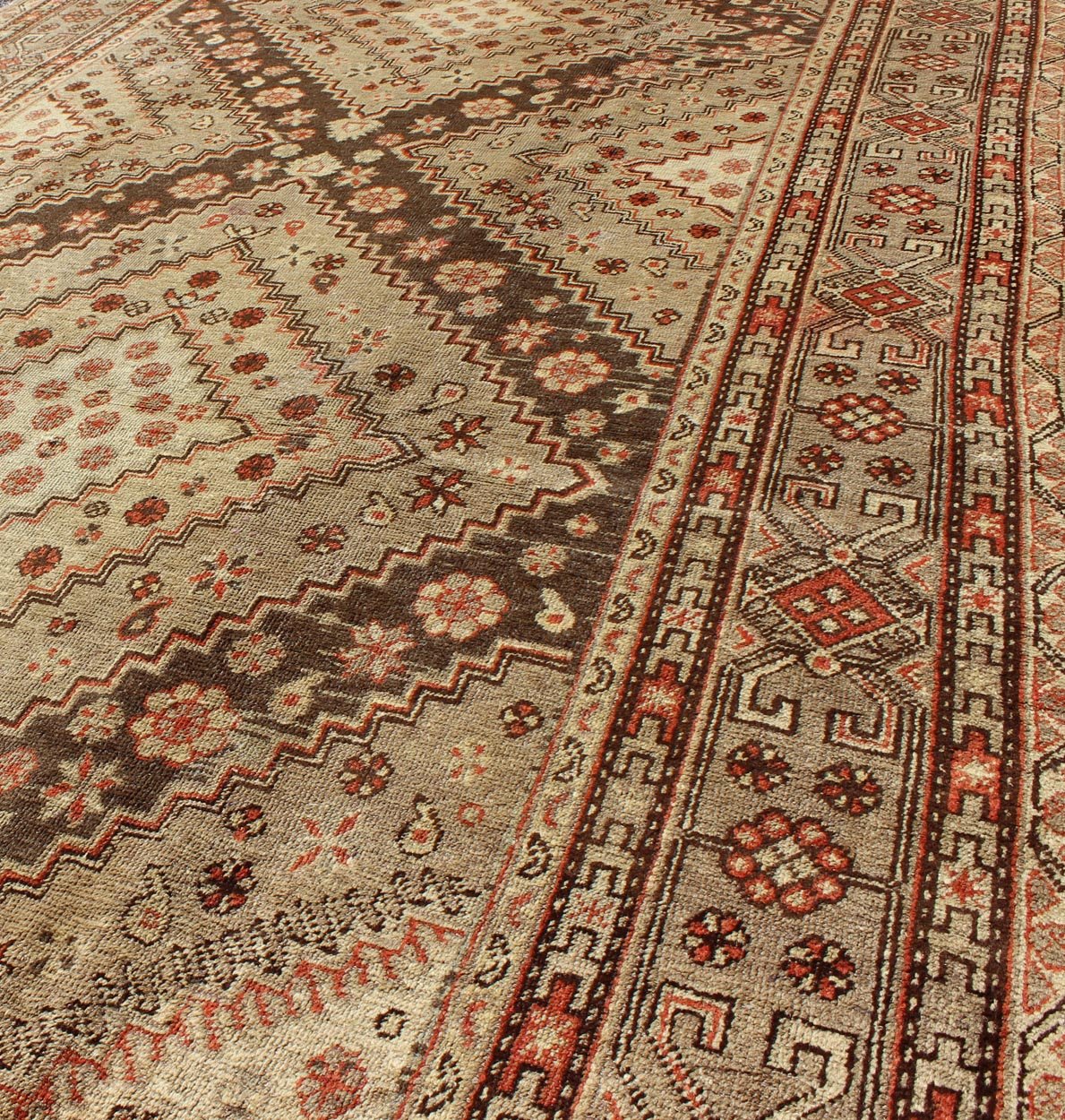 Early 20th Century Antique Khotan Rug with Paired Diamond Medallions, rug mp - 39e, country of origin / type: Turkey / Khotan, circa 1920 This delicately rendered antique Khotan rug was handcrafted in Turkestan during the early part of 20th centur... - Keivan Woven ArtsMP - 39E - 988Rug