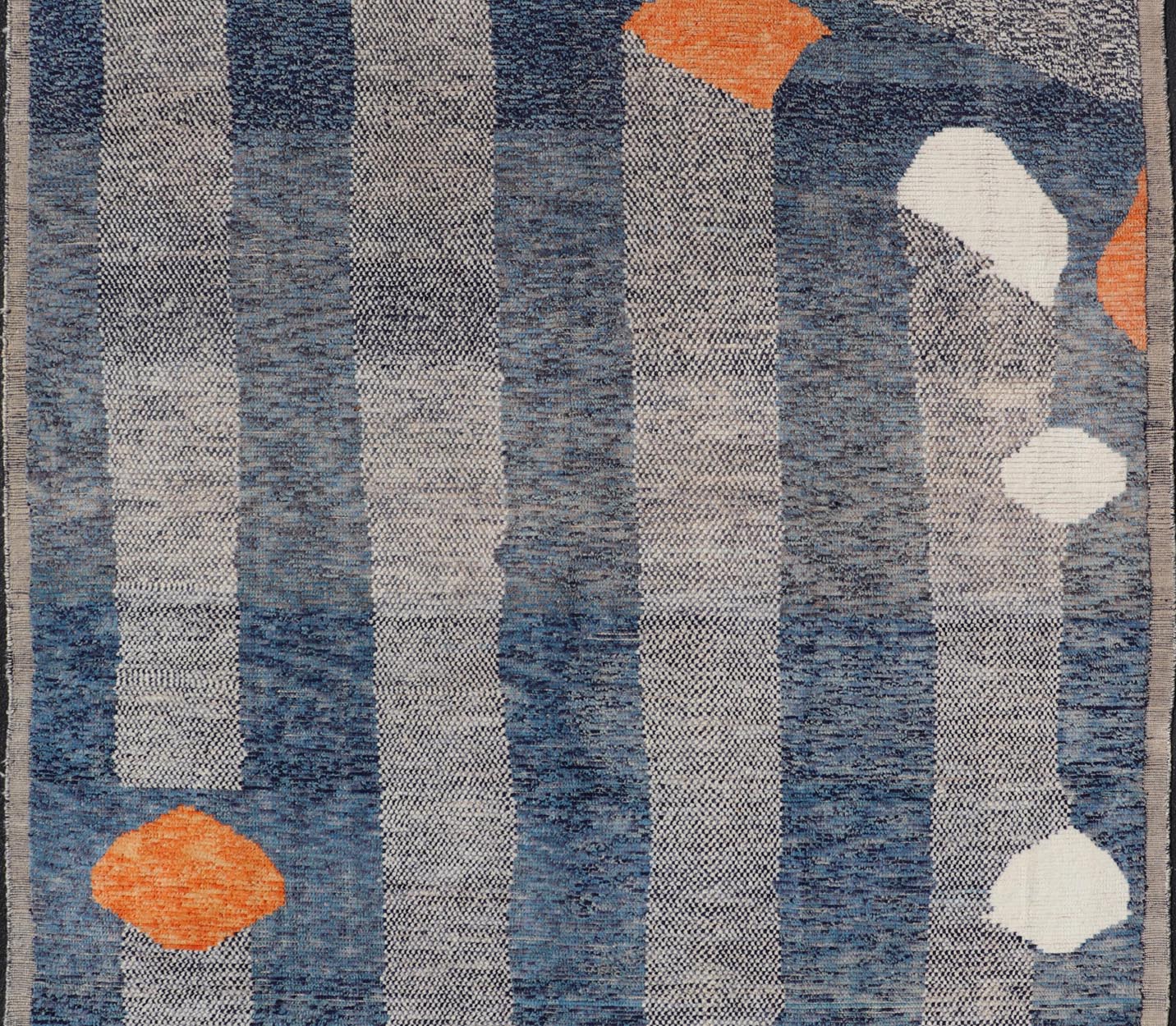 Modern Casual Hand Knotted Piled Rug in Blue's With Abstract Modern Design. rug MSE - 105, Keivan Woven Arts country of origin / type: Afghanistan / Piled, condition: new. Measures: 9'1 x 12'3 This abstract design rug features a modern causal col... - Keivan Woven ArtsMSE - 105 - 24928Rug