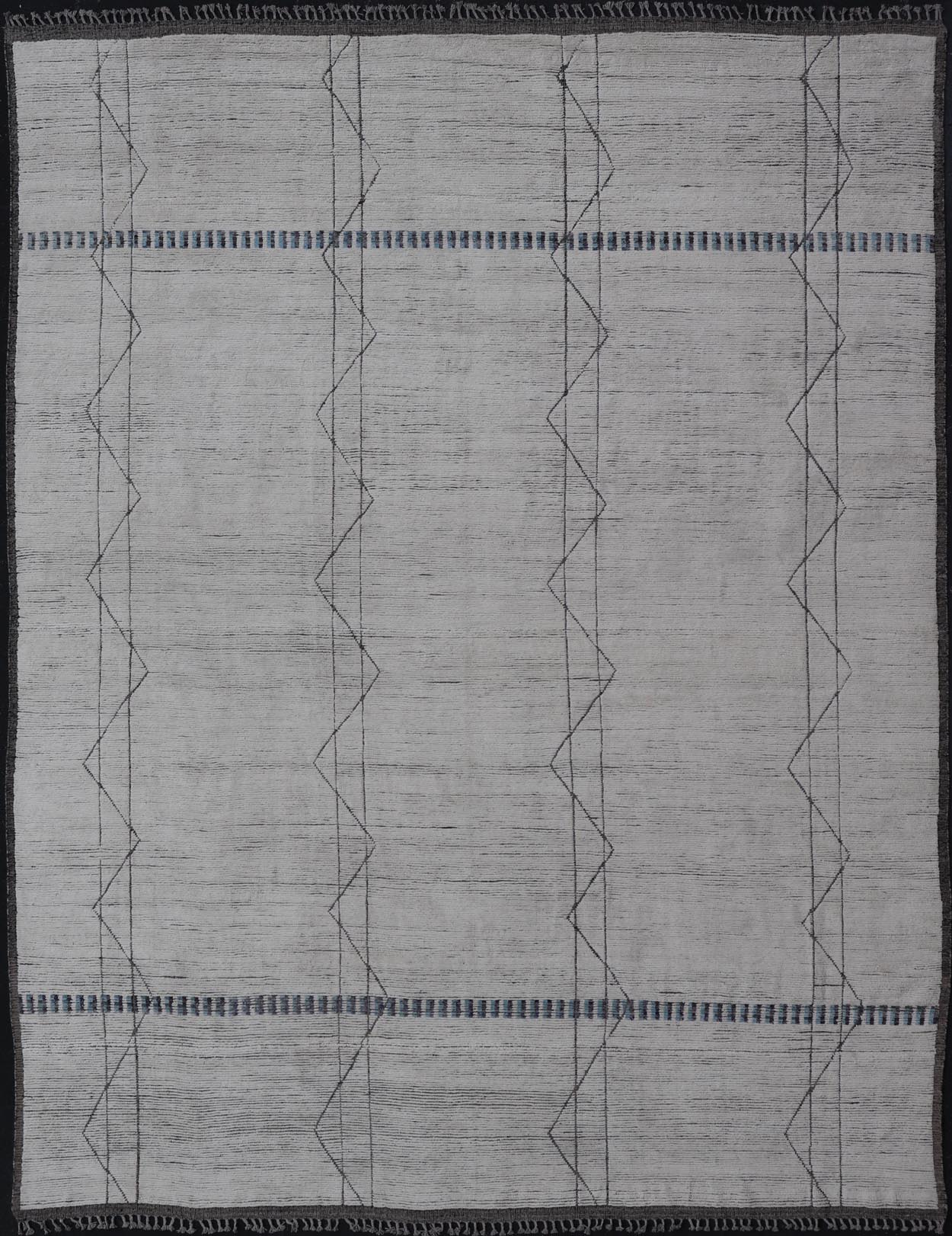 Measures: 14'1 x 18'0 Modern Rug by Keivan Woven Arts in Moroccan Style in All Over Unique Design. Keivan Woven Arts; rug MSE - 13188, country of origin / type: Afghanistan / Modern Casual, circa Early - 21th Century. This modern casual tribal r... - Keivan Woven ArtsMSE - 13188 - 25792Rug