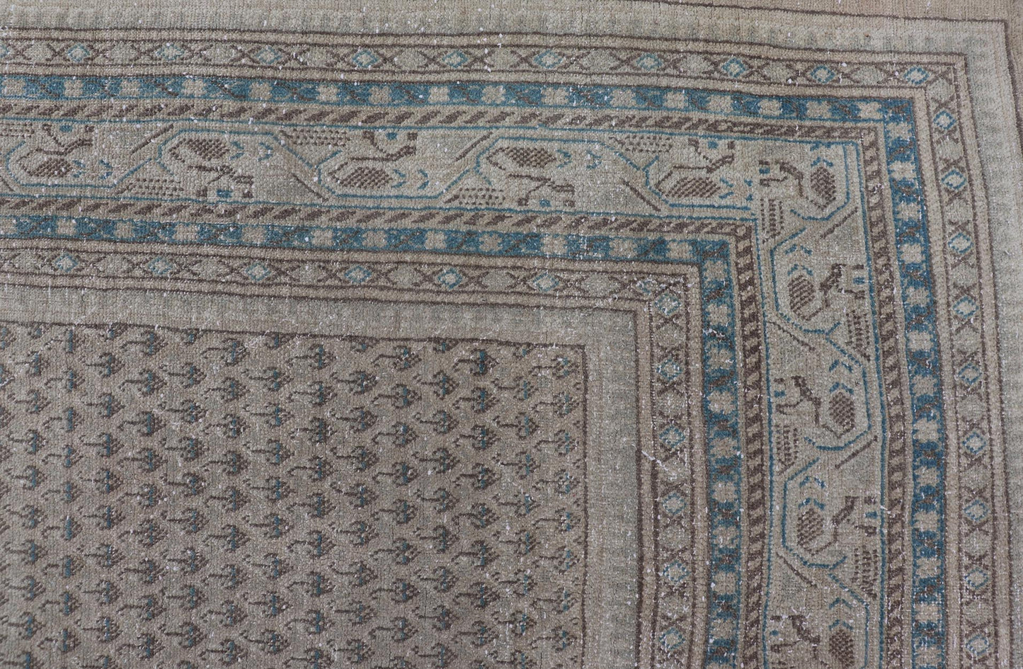 Minimalist Design Vintage Persian Tabriz Rug with All - Over Small Scale Design. Keivan Woven Arts / rug MSE - 1553, country of origin / type: Iran/ Tabriz, circa 1960. Measures: 6'6 x 10'7 This Tabriz rug features a relatively intricate and detaile... - Keivan Woven ArtsMSE - 1553 - 25575Rug