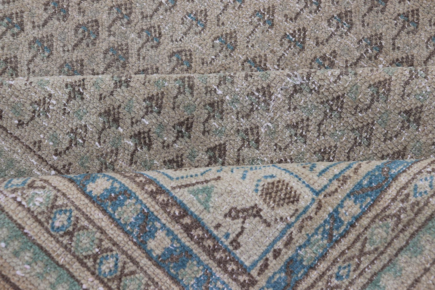 Minimalist Design Vintage Persian Tabriz Rug with All - Over Small Scale Design. Keivan Woven Arts / rug MSE - 1553, country of origin / type: Iran/ Tabriz, circa 1960. Measures: 6'6 x 10'7 This Tabriz rug features a relatively intricate and detaile... - Keivan Woven ArtsMSE - 1553 - 25575Rug
