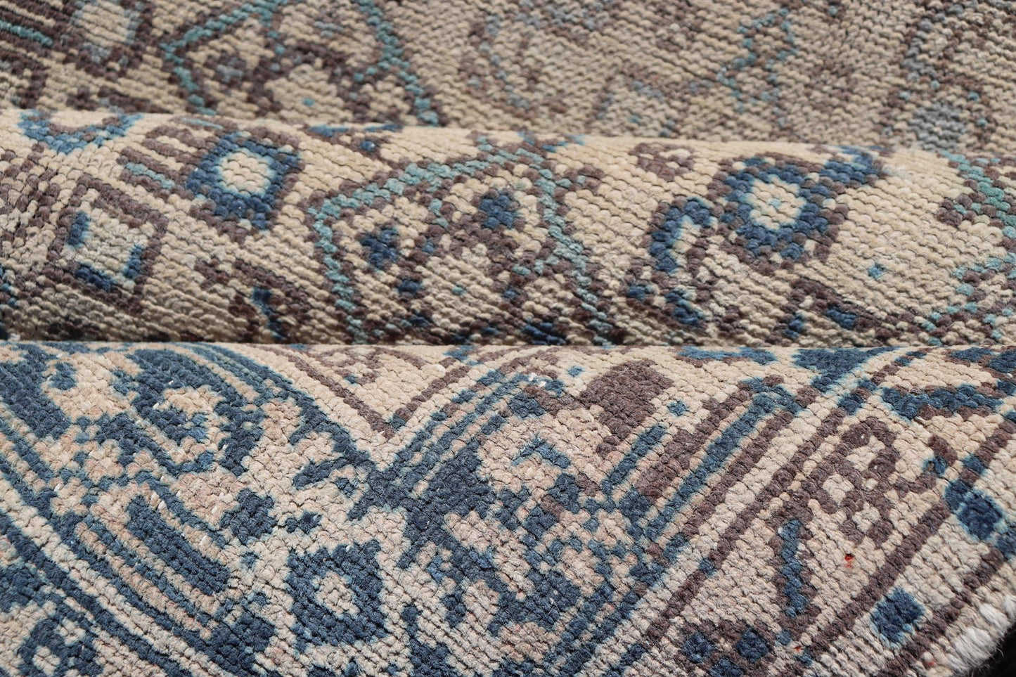 Vintage Persian Hamadan Runner in Cool Tones of Light Blue, Ivory, and L. Brown. Country of Origin: Iran; Type: Hamedan; Design: Floral, Persian Floral, All - Over; Keivan Woven Arts: rug MSE - 1944. Measures: 3'7 x 9'8 This vintage Persian runner f... - Keivan Woven ArtsMSE - 1944 - 25581Rug