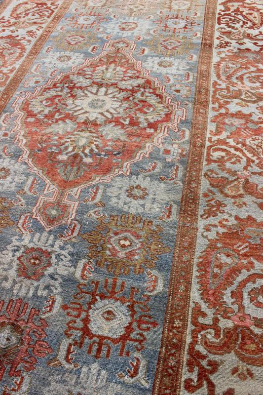 Grandoise Antique Gallery Malayer Persian Runner This magnificent antique Persian Malayer carpet, of an impressive size, bears a beautiful, all - over Sub - geometric design paired with a delightful palette of burnt orange, various blues and a very ... - Keivan Woven ArtsNA - 160068 - 8002Rug