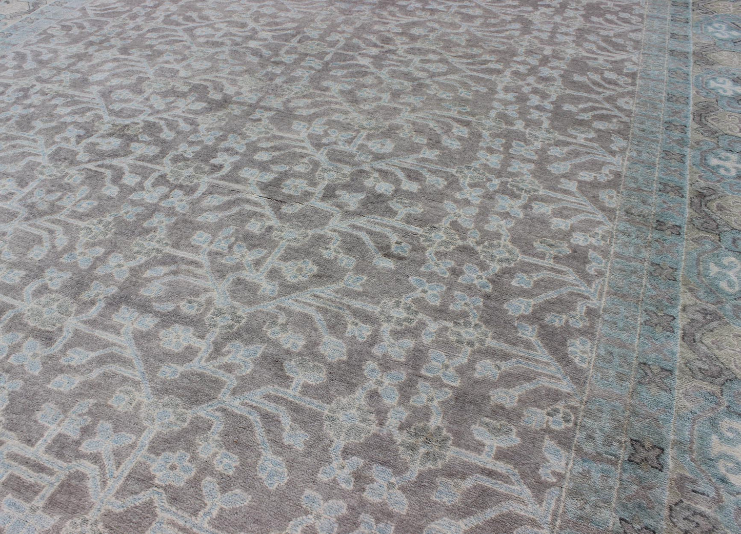 Keivan Woven Arts Hand - Knotted Khotan Rug in with All - Over Sub - Geometric Design Modern Hand - Knotted Khotan Rug in with All - Over Sub - Geometric Design This modern Indian Khotan rug has been hand - knotted in wool and features an all - over sub - geomet... - Keivan Woven ArtsOB - 9379584 - 6460001 - 9673Rug