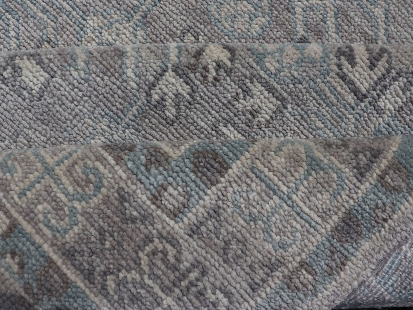 Modern Khotan Design Rug in Wool with All - Over Design By Keivan Woven Arts This modern Indian Khotan rug has been hand - knotted in wool and features an all - over, sub - geometric design rendered in muted tones. A complementary, multi - tiered border ... - Keivan Woven ArtsOB - 9543192 - 98000090 - 15496