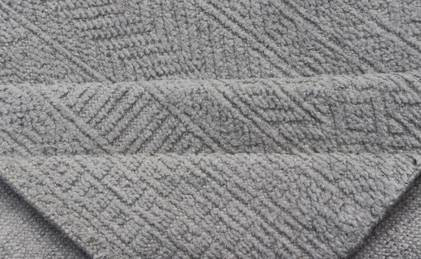 Modern Hand - Knotted Oushak Rug in Wool with Sub - Geometric Design in Cream This modern tribal Oushak rug has been hand - knotted in wool. The rug features a modern, all - over sub - geometric design, rendered in cream, a complementary, multi - tiered bo... - Keivan Woven ArtsOB - 9664884 - 18186Rug
